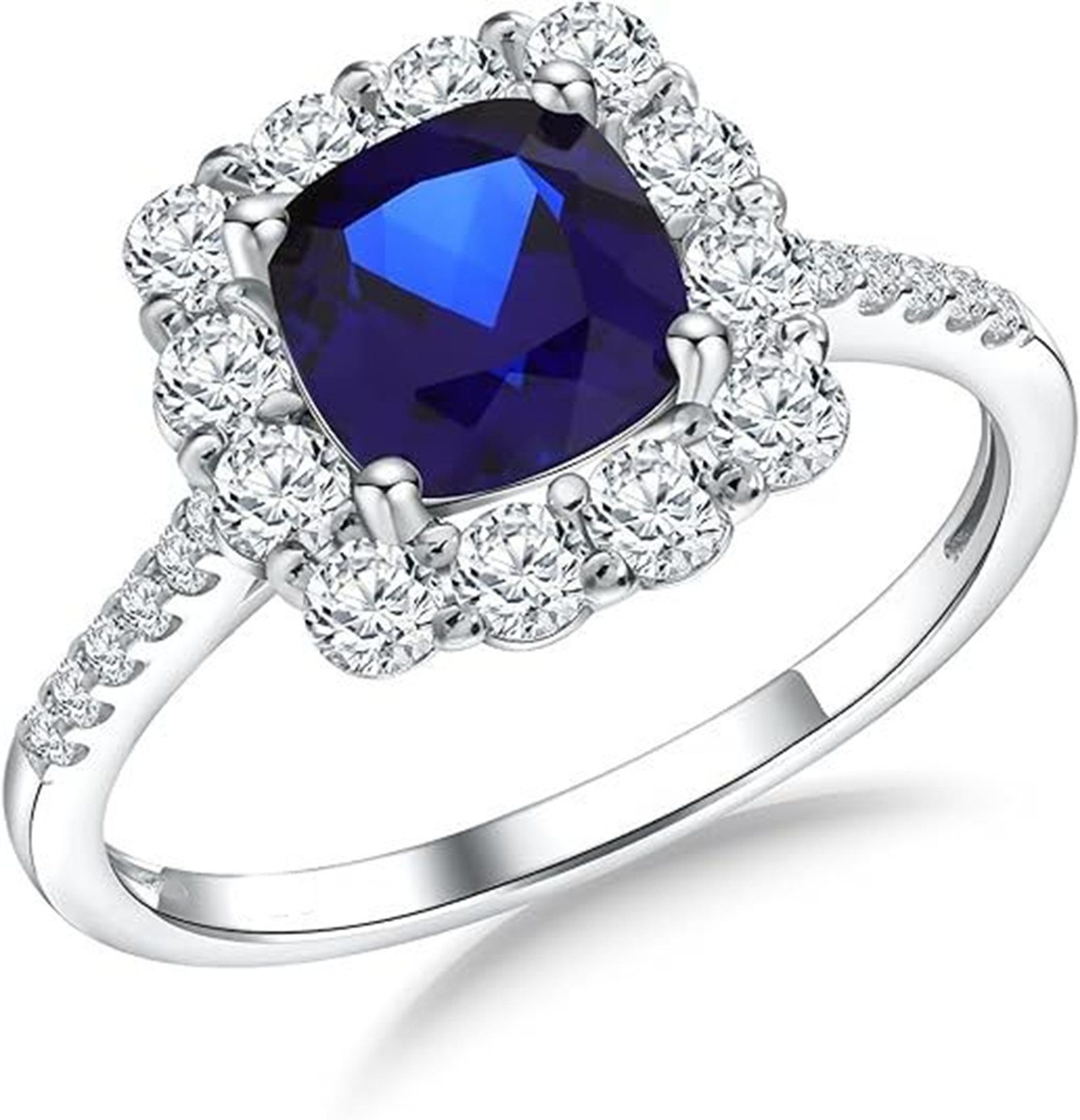Jumpeak Trauring Ring mit 2 Karat Saphir/Smaragd,diamant ring damen,verlobungsring, 14K Gold,Ring Damen,Geschenk für Frau,Geschenk Schwester,Geburtstag