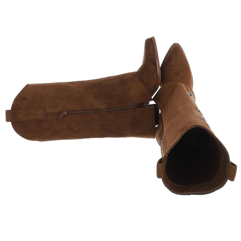 Ital-Design Modische Stiefel mit Metallösendetails für Damen Westernstiefel günstig online kaufen