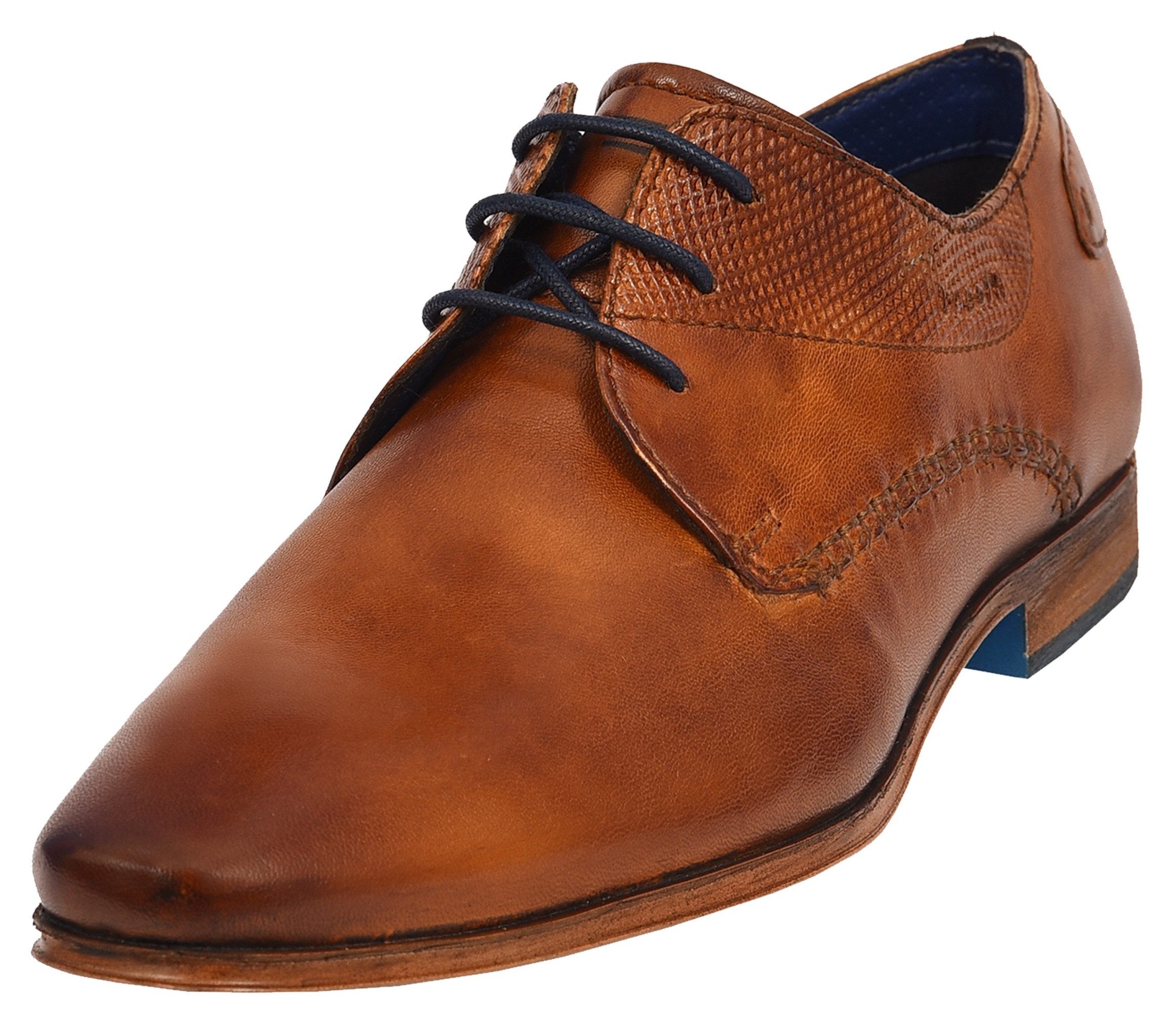 bugatti Schnürschuh, Blockabsatz, Abendschuh, Businessschuh in eckiger Karr günstig online kaufen