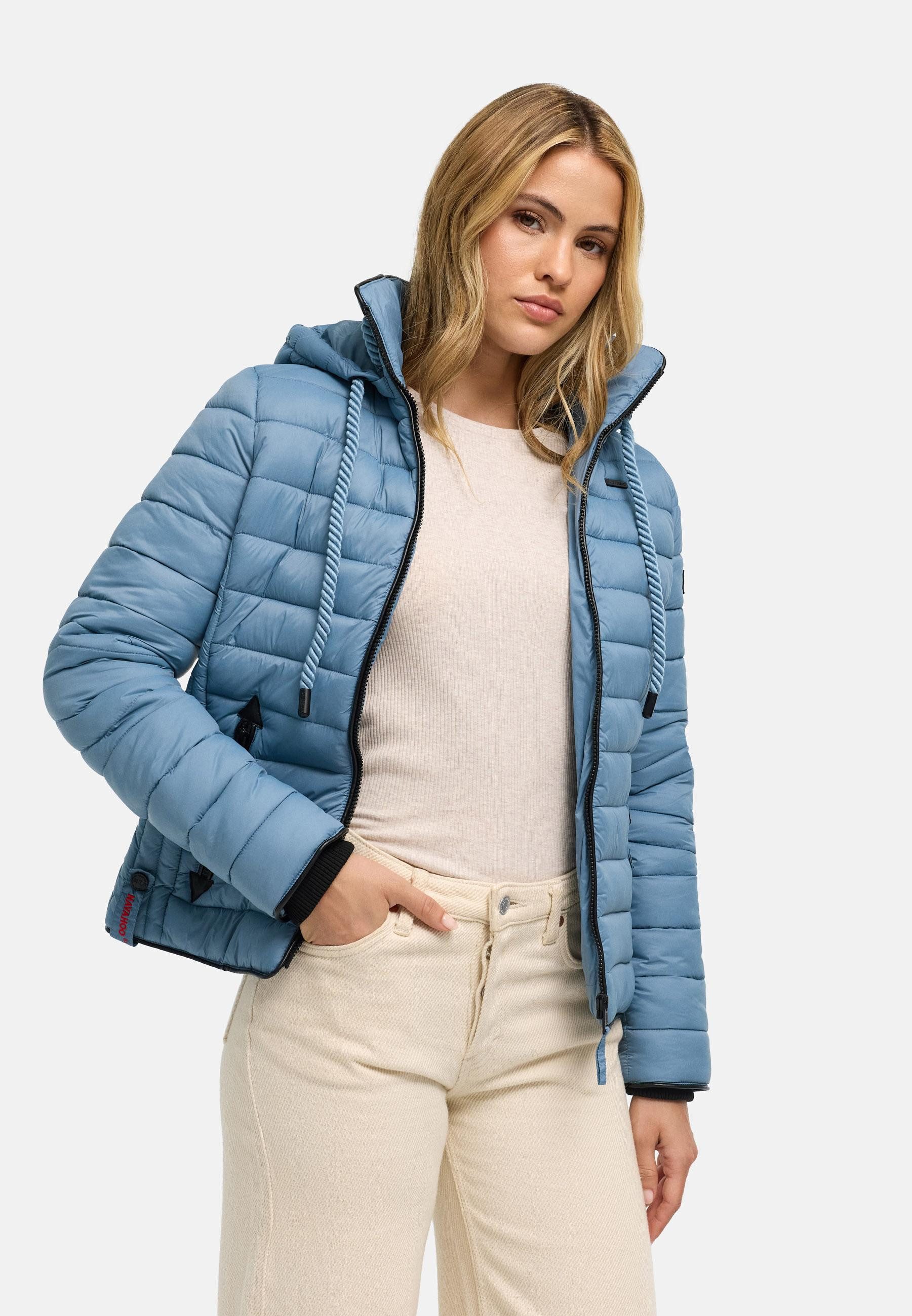 Navahoo Steppjacke Lulana leichte Übergangsjacke mit Kapuze – Bild 4 von 5