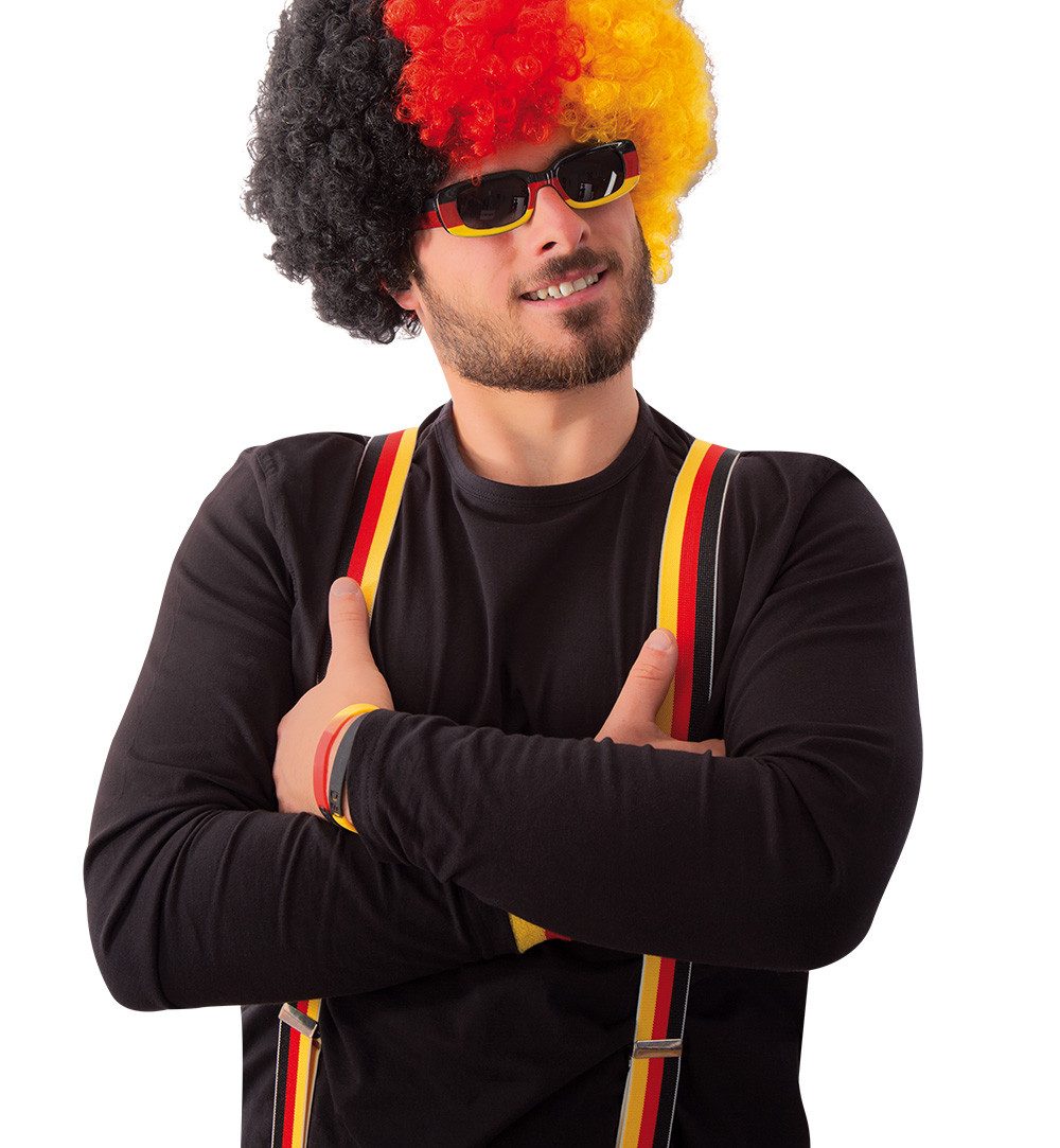 Fries Hosenträger Deutschland Hosenträger Metallschnallen EM Fußball Schwar günstig online kaufen