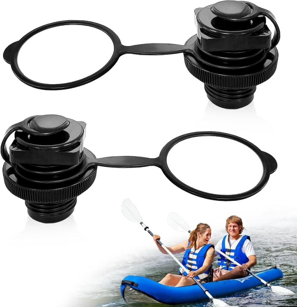 FELIXLEO Pumpen-Reparaturset 2 Stück Schlauchboot Ventil 22mm mit Kappe Ersatz für Kajak Paddelboot, 2-St.