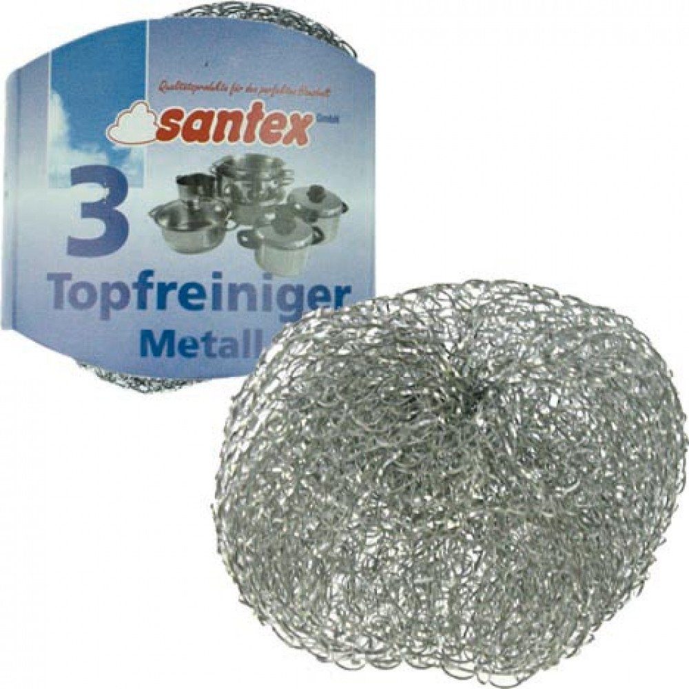 santex Schwamm Topfreiniger Metall 3er je 10g Banderole