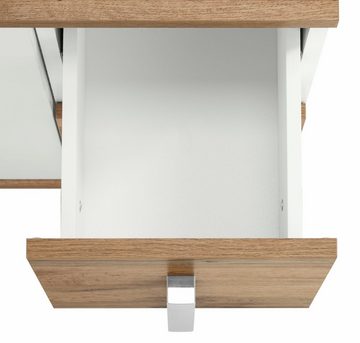 Schildmeyer Waschbeckenunterschrank Kampen Höhe 60 cm, mit Metallgriffen, Tür mit Soft-Close, 2 Schubladen