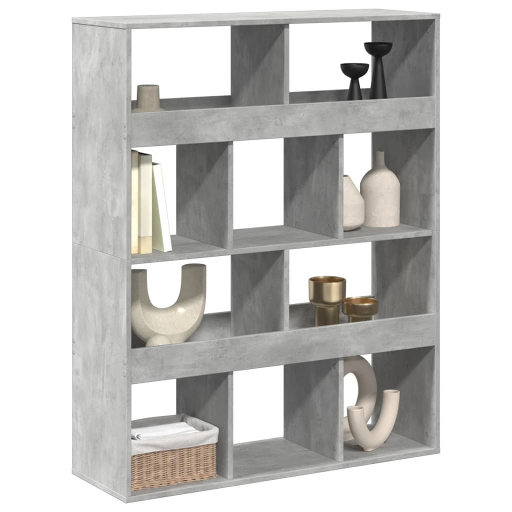vidaXL Bücherregal Raumteiler Betongrau 100x33x125,5 cm günstig online kaufen