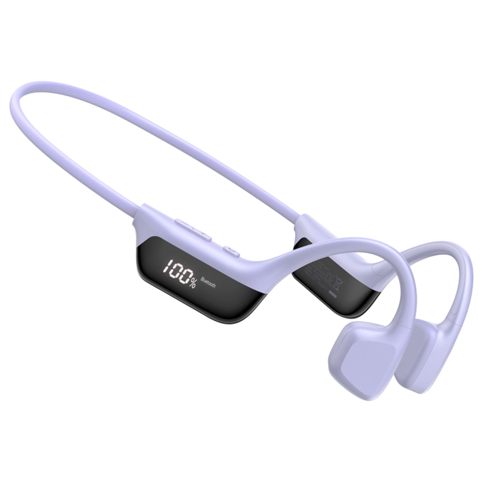 DOOGEE Knochenschall Kopfhörer, Open-Ear, LED-Display, IP67, BT 6.0 Bluetooth-Kopfhörer (9H Laufkopfhörer, Dual-Device, ideal für Laufen, Radfahren & Fitness)