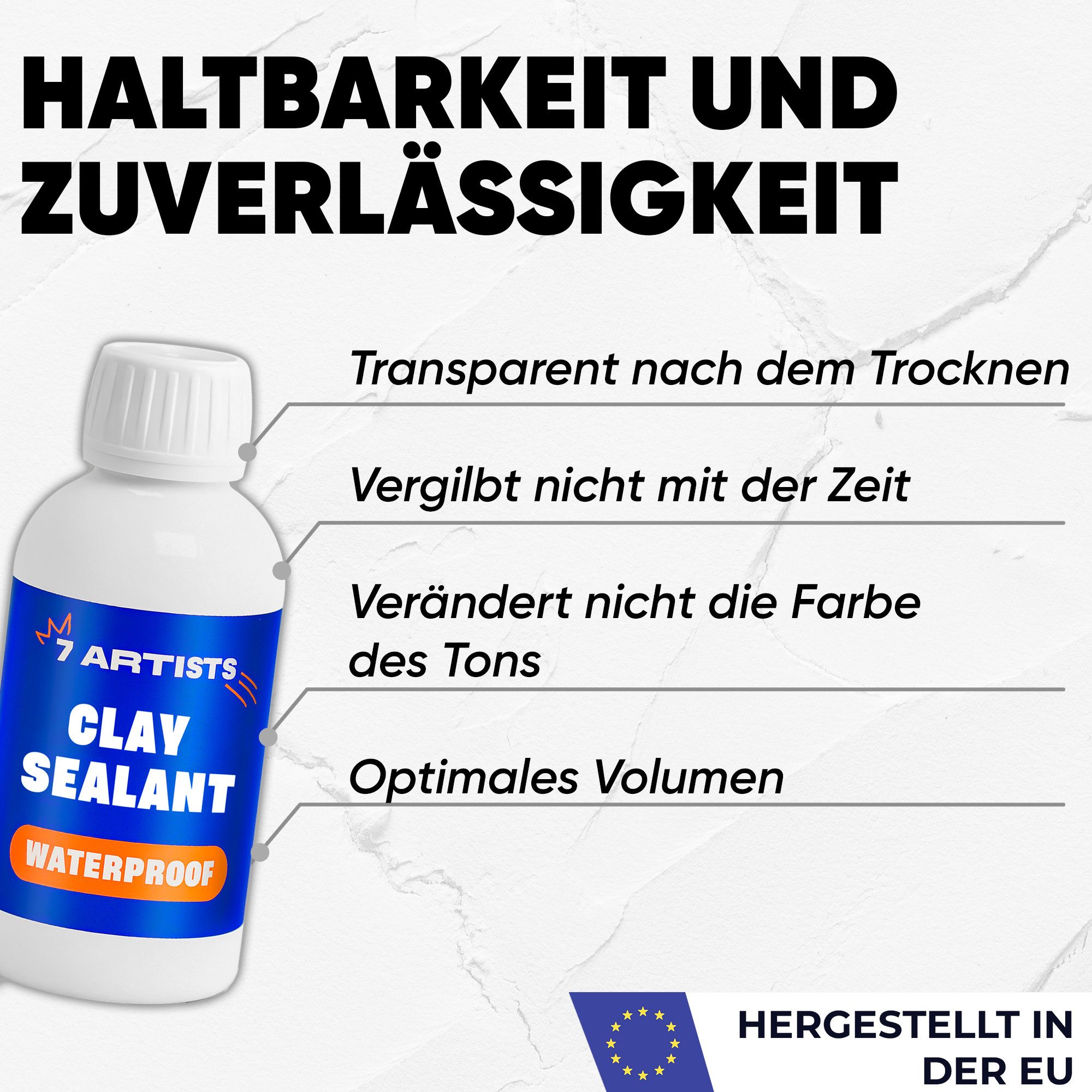 7 Artists Klarlack 7 Artists Tondicht - Ton Versiegelung Transparent für Bastelton, 125 ml, 250 ml – Bild 5 von 5