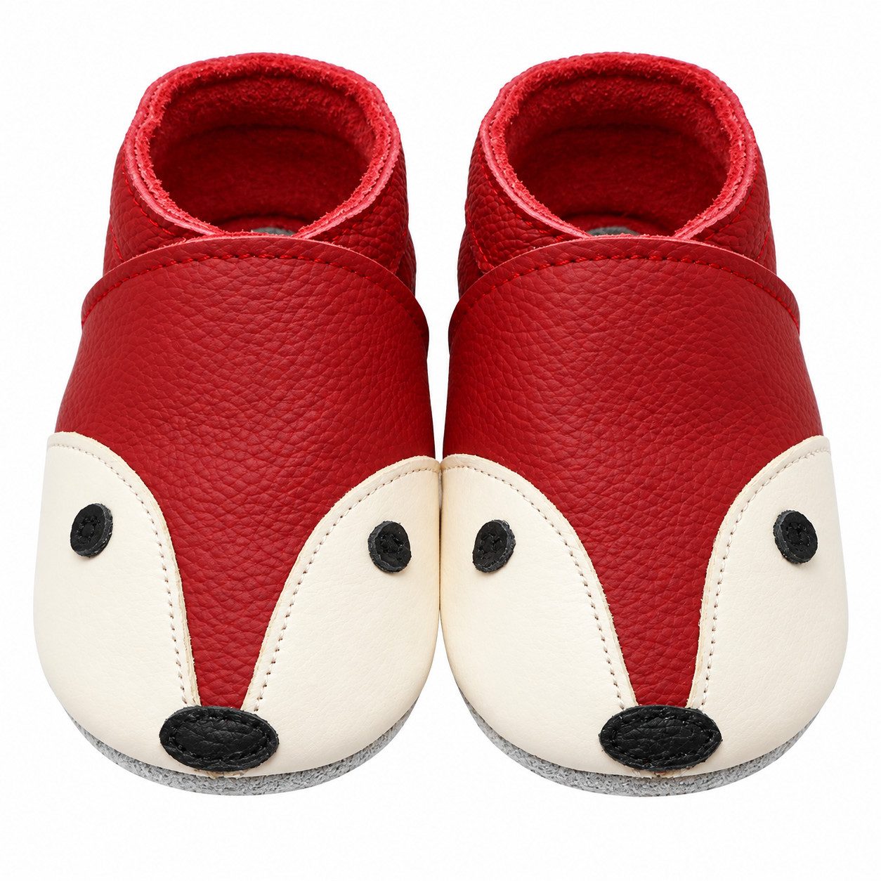 Yihakids Baby Krabbelschuhe Lauflernschuhe Hausschuhe Lederschuhe Fuchs Krabbelschuh (weiches Leder)