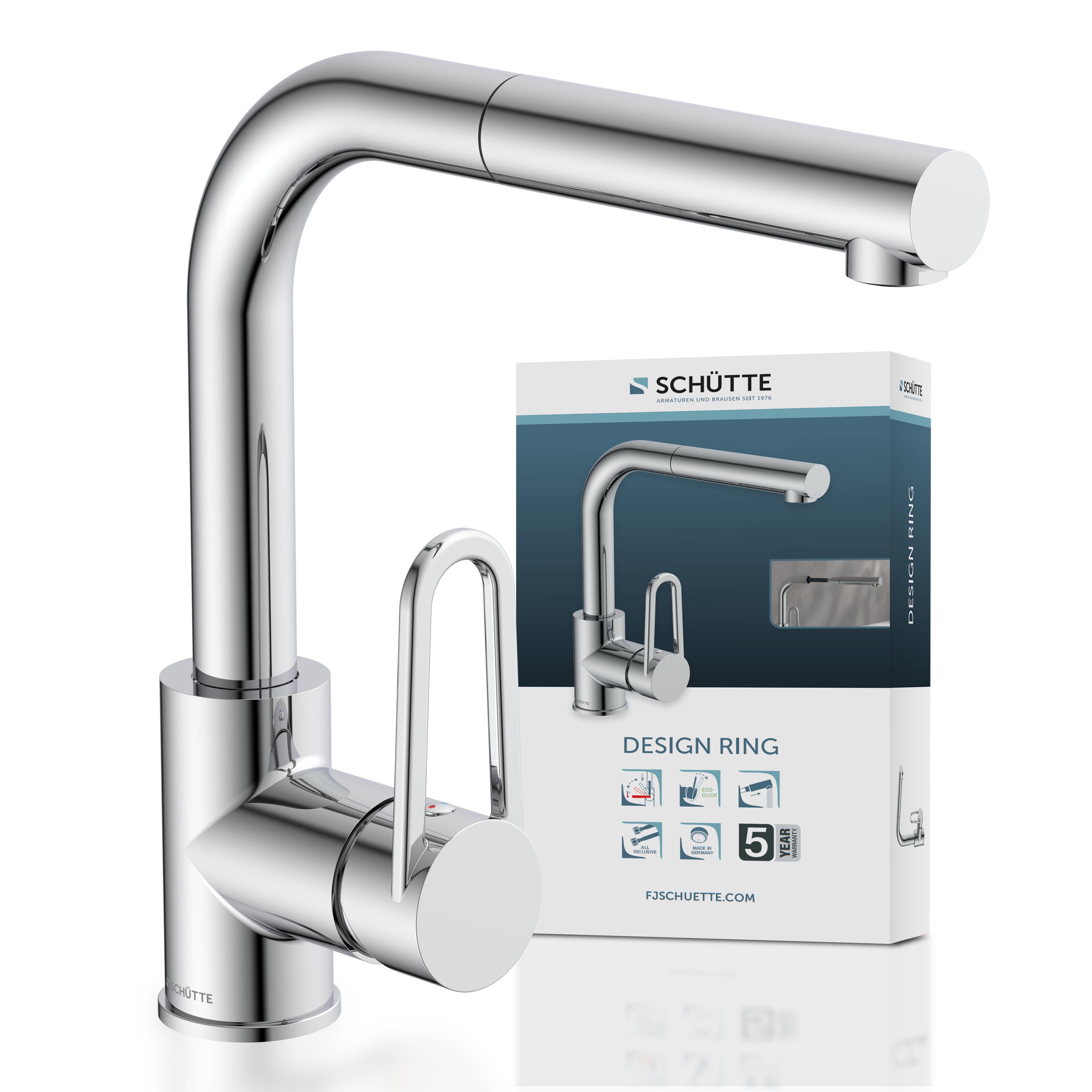 Schütte Spültischarmatur Design mit Geschirrbrause, ausziehbar, schwenkbar, günstig online kaufen
