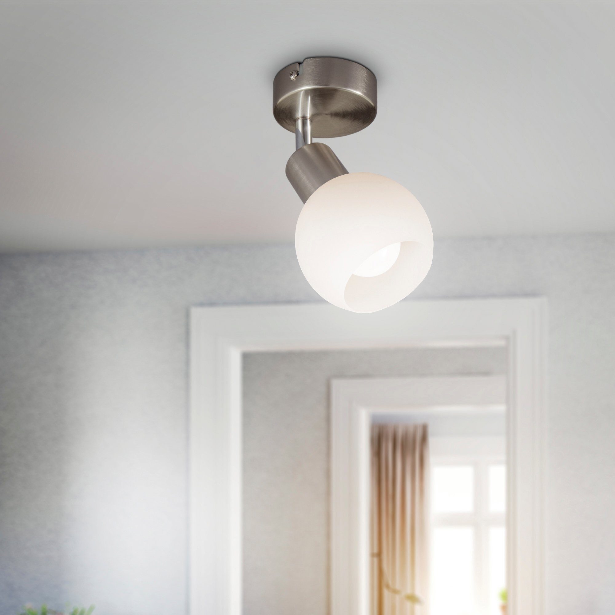 B.K.Licht Deckenspots BK_DS1363 Deckenlampe, mit Glasschirm, Schwenkbar, Wa günstig online kaufen