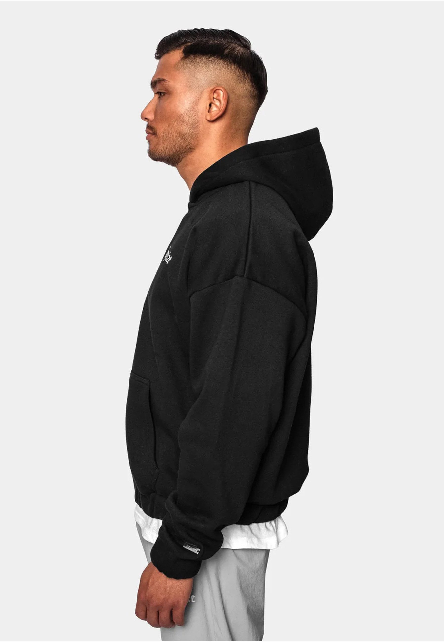 Dropsize Kapuzensweatshirt Dropsize Herren Super Heavy Oversize Blank Zip Hoodie (1-tlg)