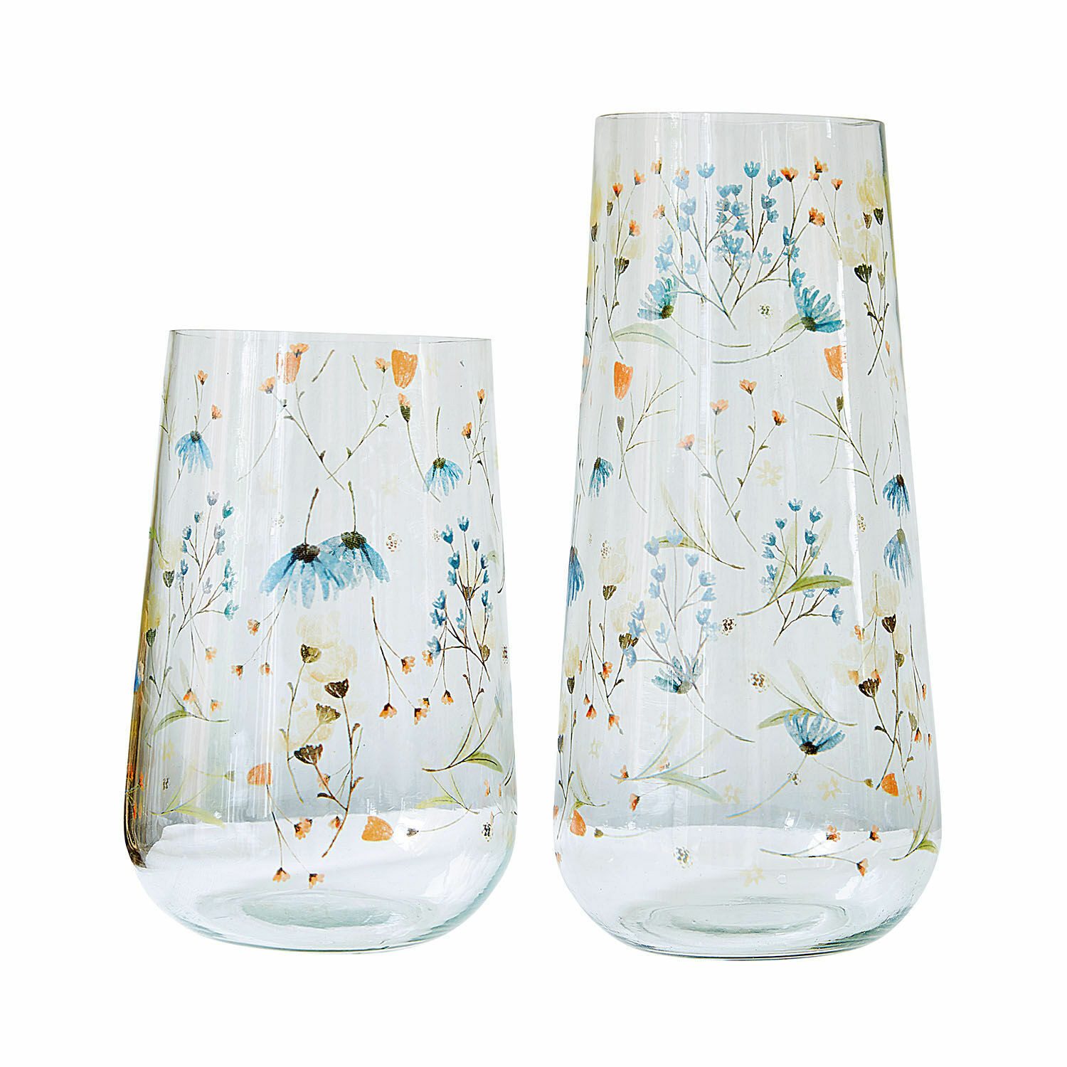 Mirabeau Tischvase Vase 2er Set Nervila klar/bunt
