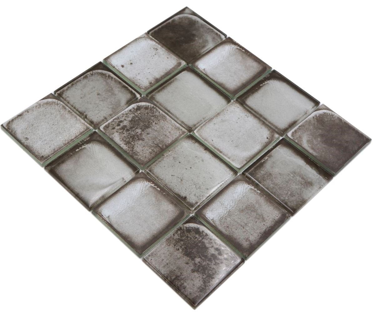 Thumbnail - Mosani Mosaikfliesen Glasmosaik Mosaikfliese Retro Vinatage Zement Style urban grau
