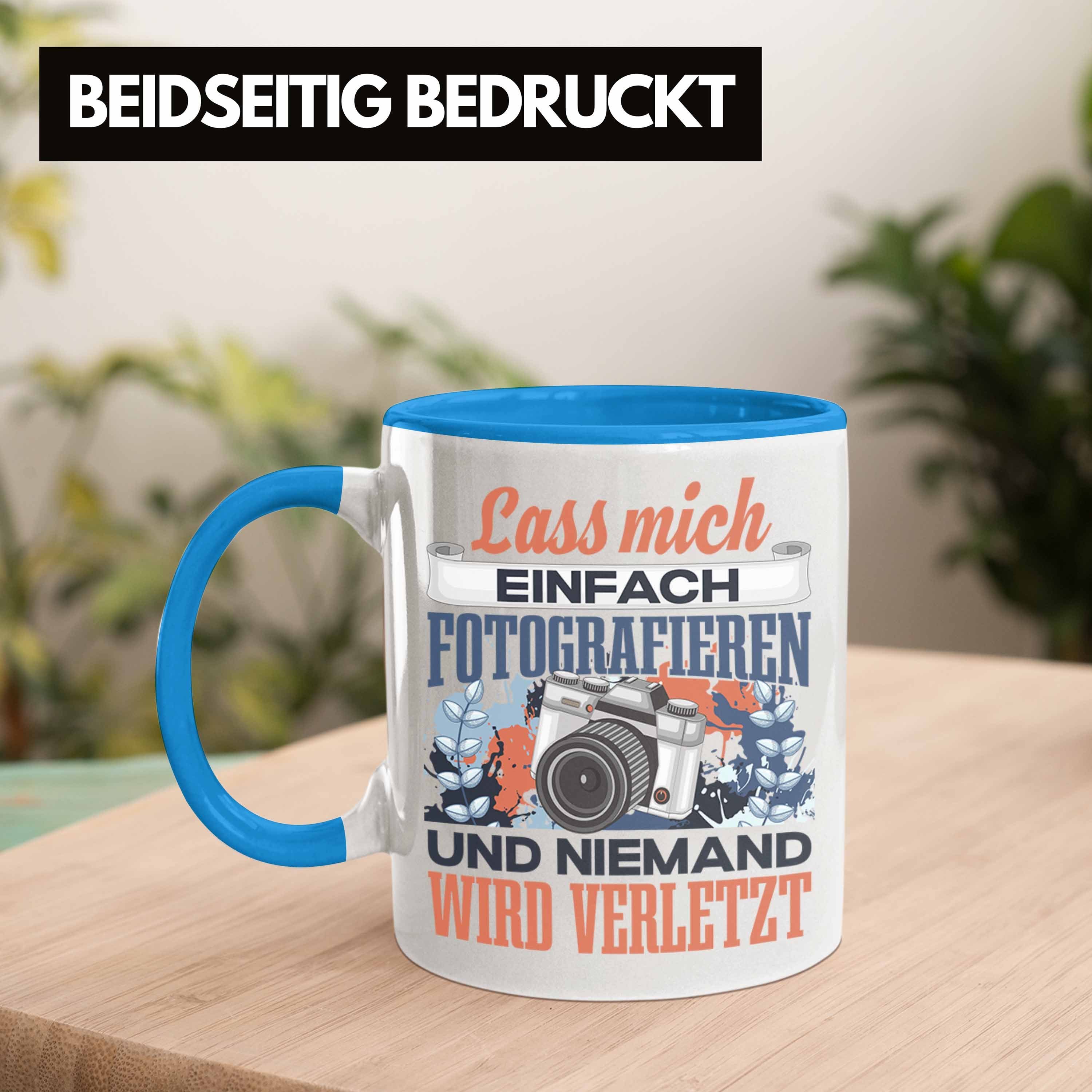 Geschenk Geschenkidee - Trendation L Tasse Fotograf Blau Fotographie Spruch Tasse Trendation