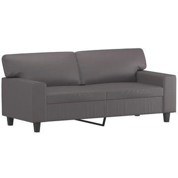 vidaXL Sofa 2-Sitzer-Sofa Grau 140 cm Kunstleder