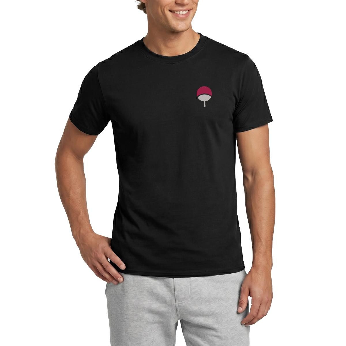Spreadshirt T-Shirt Naruto Brustlogo Des Uchiha-Clan Männer T-Shirt (1-tlg)