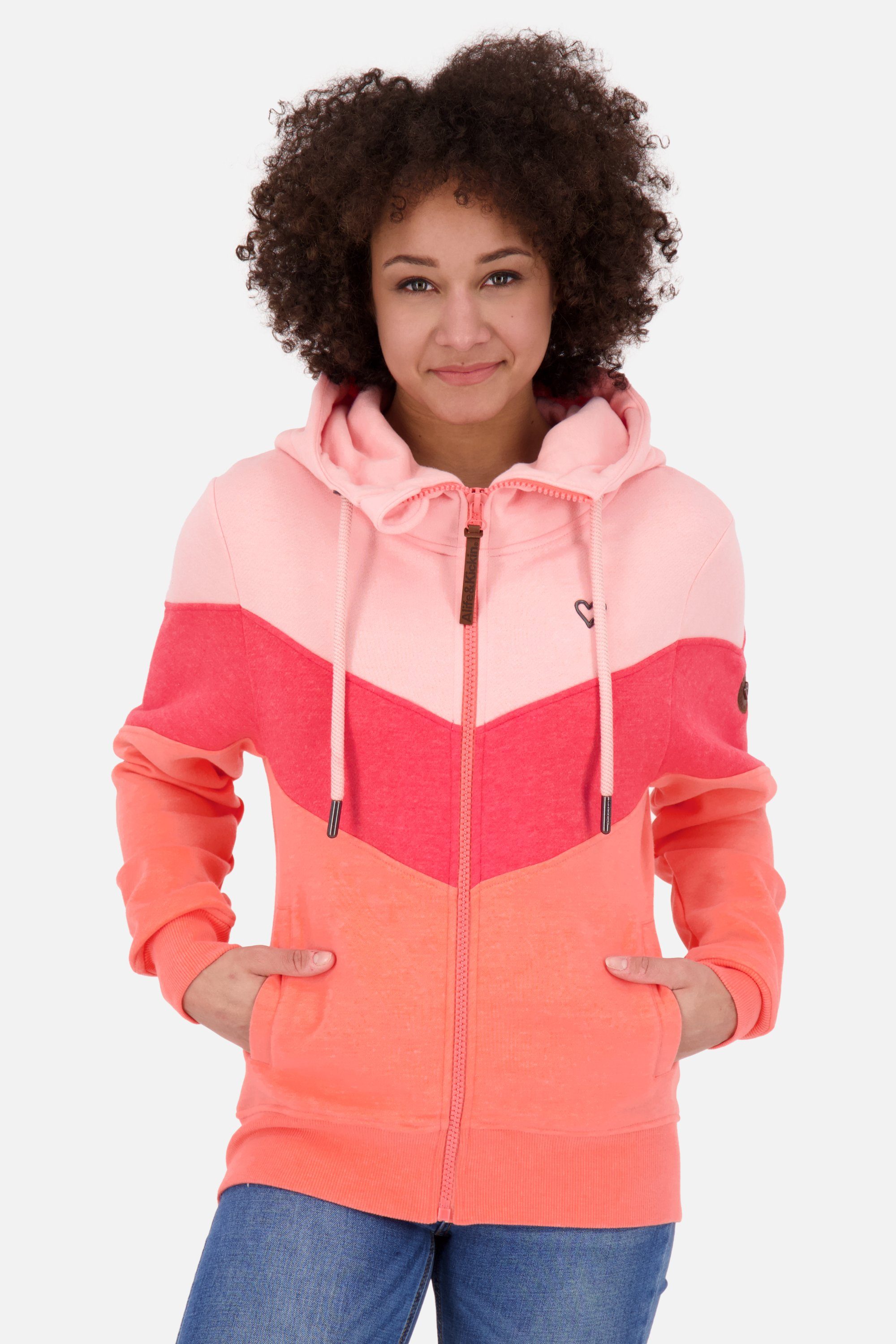 Alife & Kickin Kapuzensweatjacke StellinaAK A melange Sweatjacket Damen peach Hooded