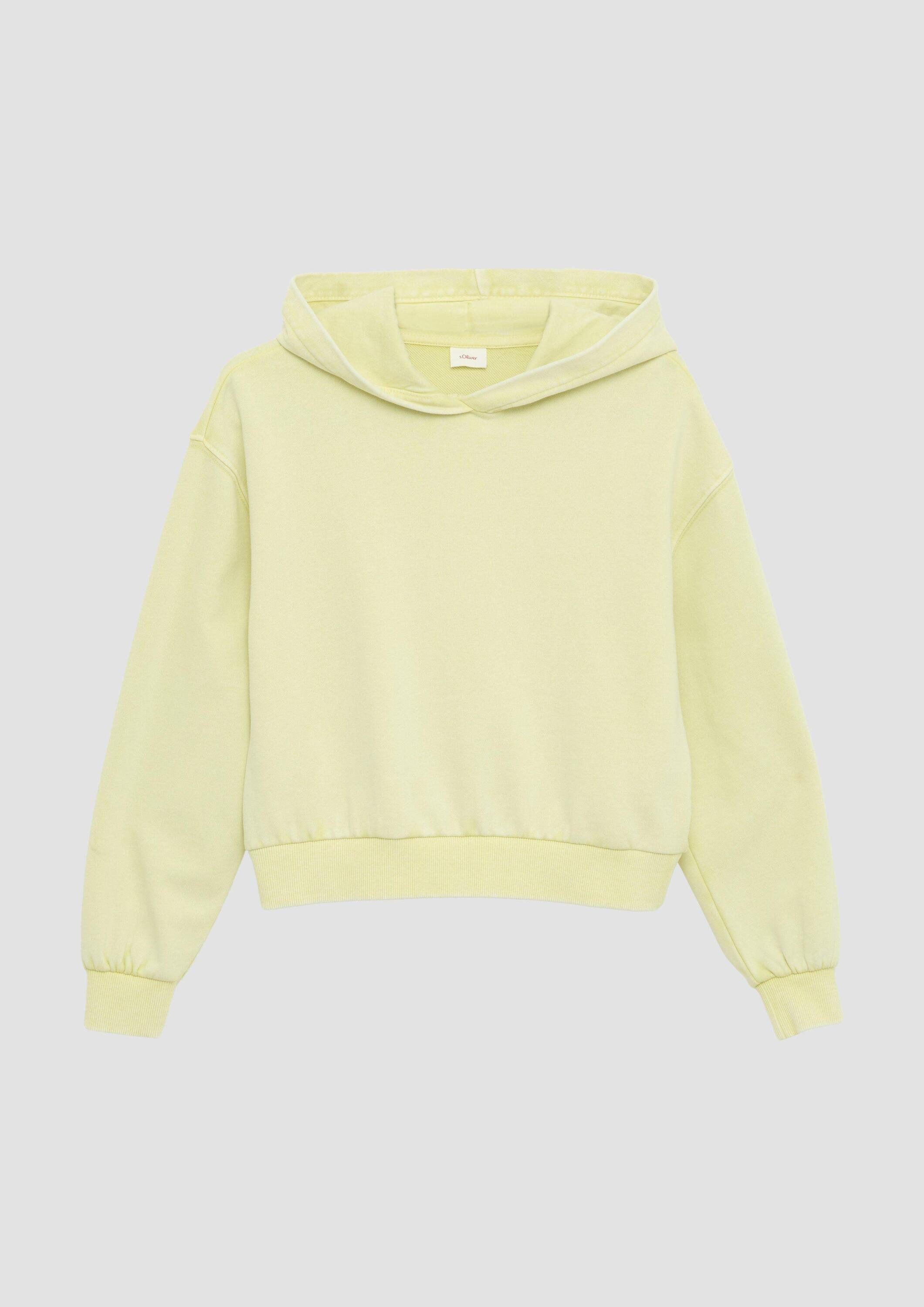 s.Oliver Sweatshirt Sweatshirt Cropped Oversized Sweatshirt mit Rückenprint und Wascheffekt