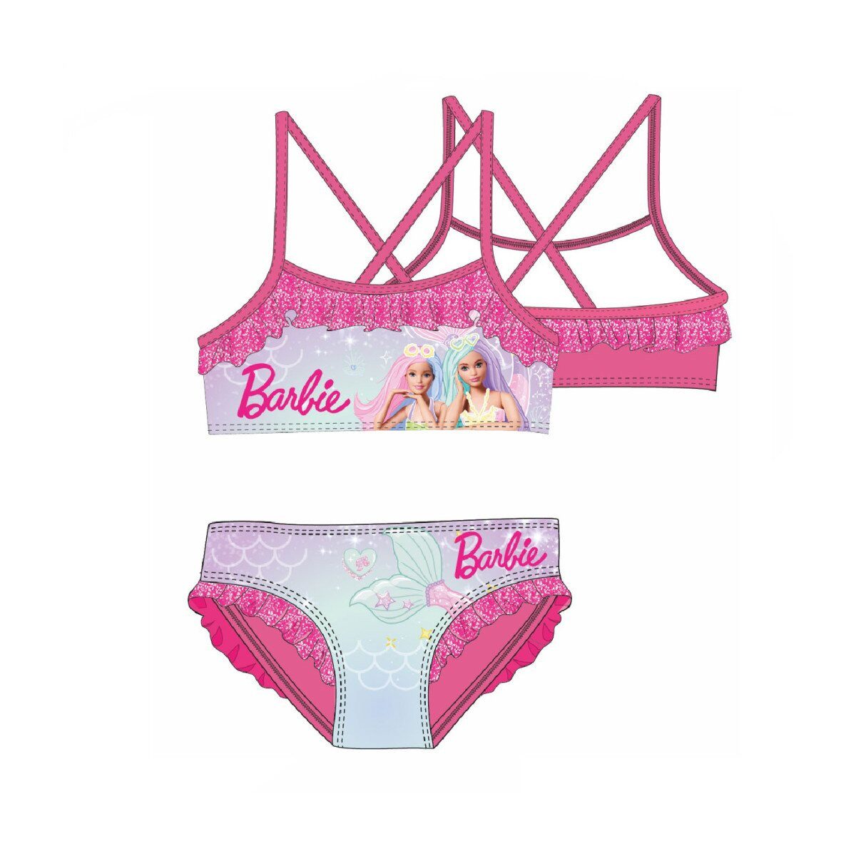 Schwimmanzug Barbie Mermaid Kinder Bikini – Badeanzug 4/5 Jahre