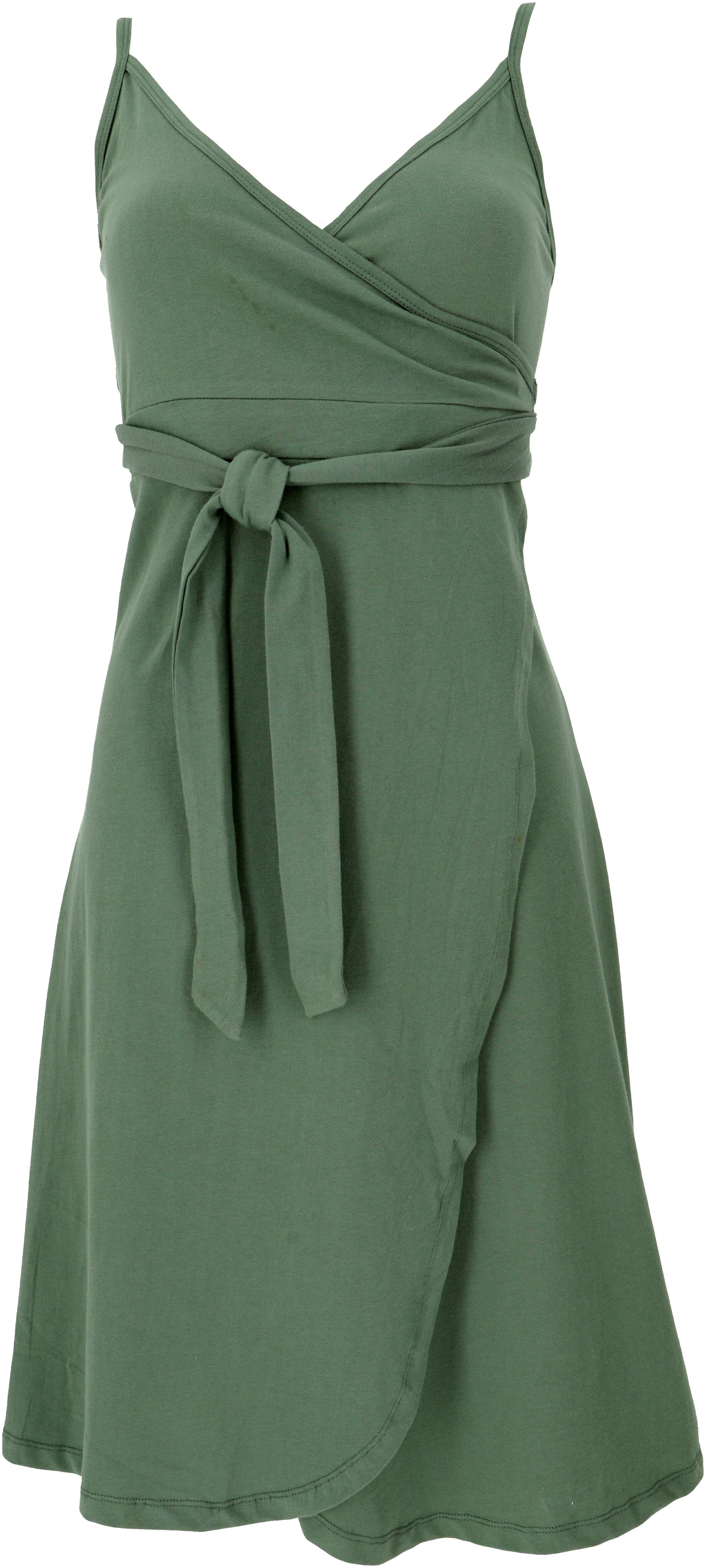 Guru-Shop Midikleid Minikleid aus Bio-Baumwolle, Wickelkleid,.. alternative Bekleidung