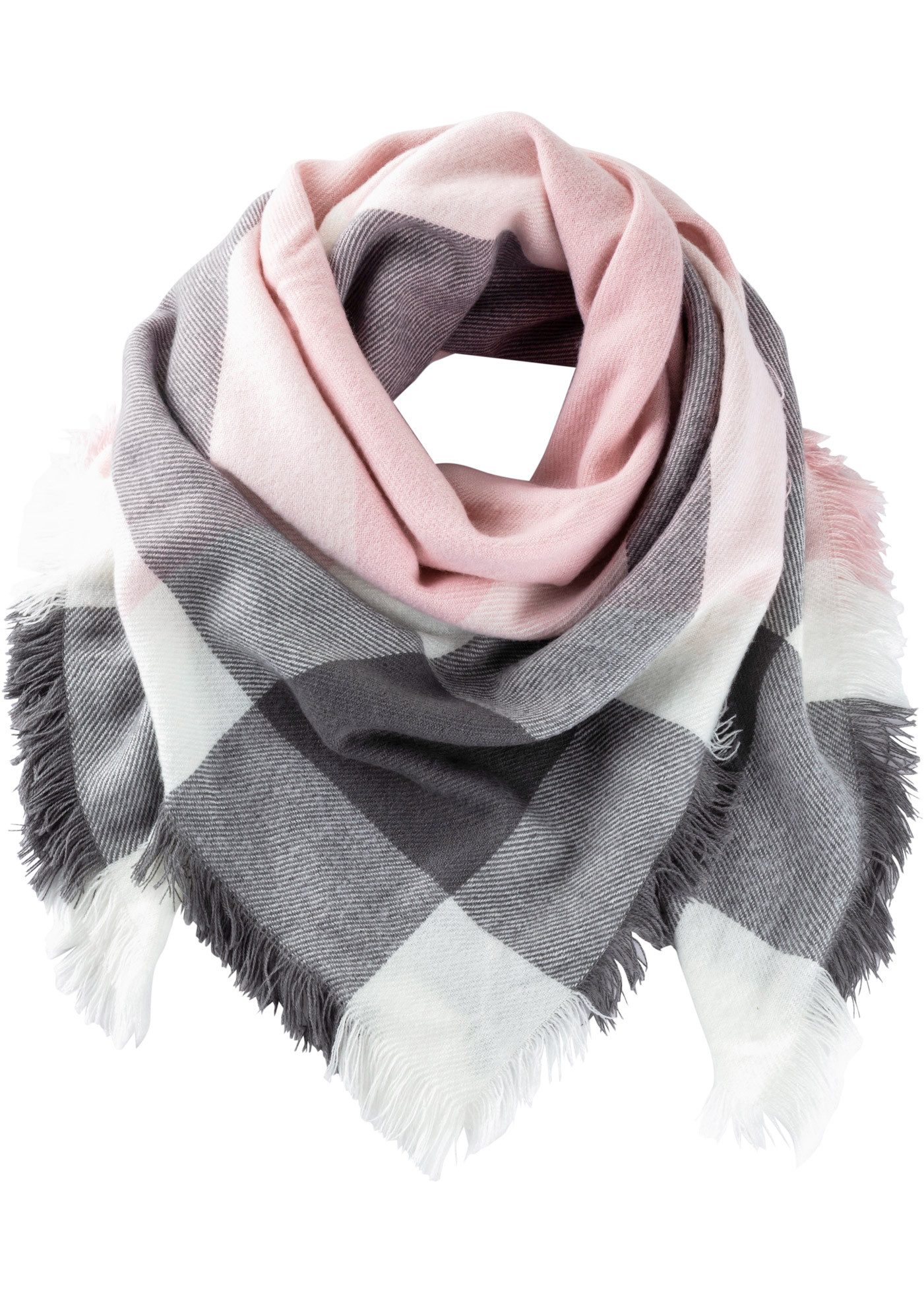 bonprix Halstuch, mehrfarbig, mit Fransen günstig online kaufen