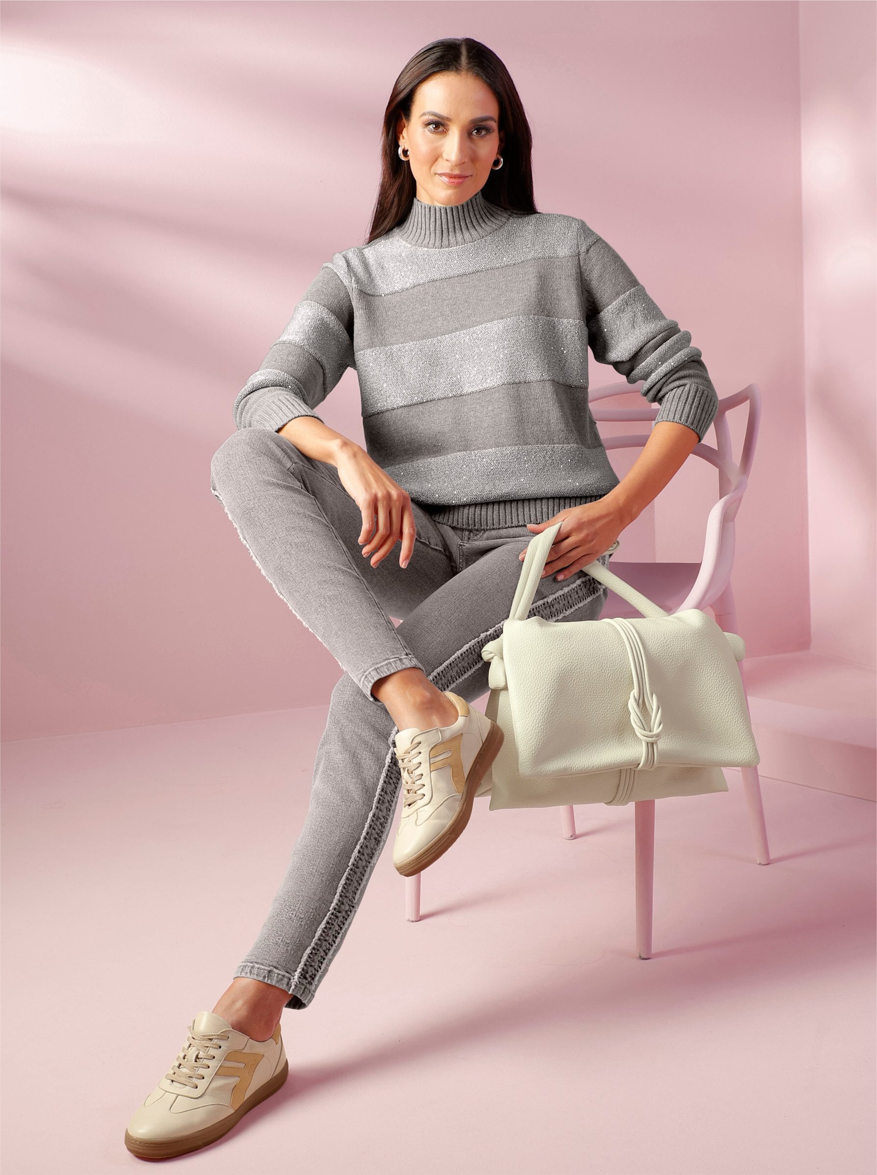 heine Strickpullover Pullover Langarm Feinstrick