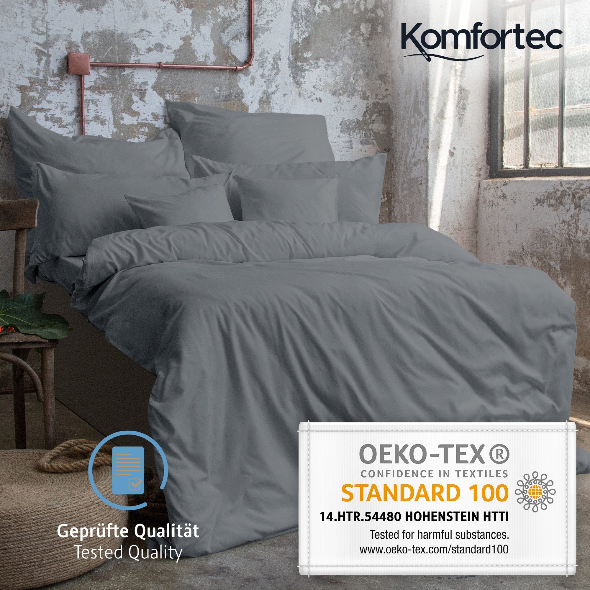 Komfortec Kissenbezug Premium Kopfkissenbezug, gebürstet 100% Mikrofaser 90g/m², (2 Stück), 40x40 cm mit Reißverschluss, Superweiches Kissenhülle Set