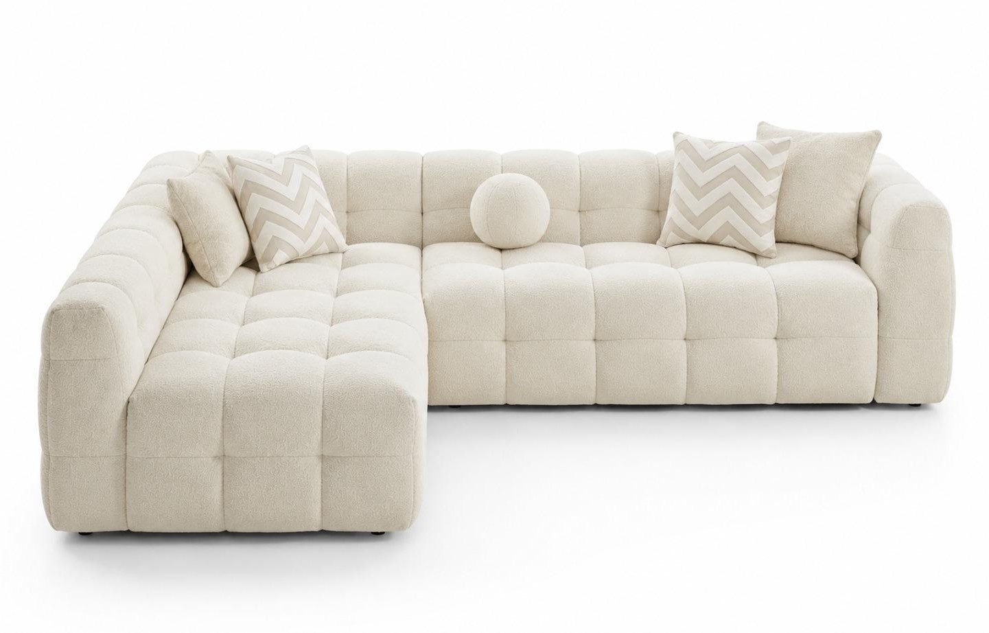 Xlmoebel Ecksofa Ecksofa L Form Beige komfortabel Modern Wohnzimmer bequem, 2 Teile