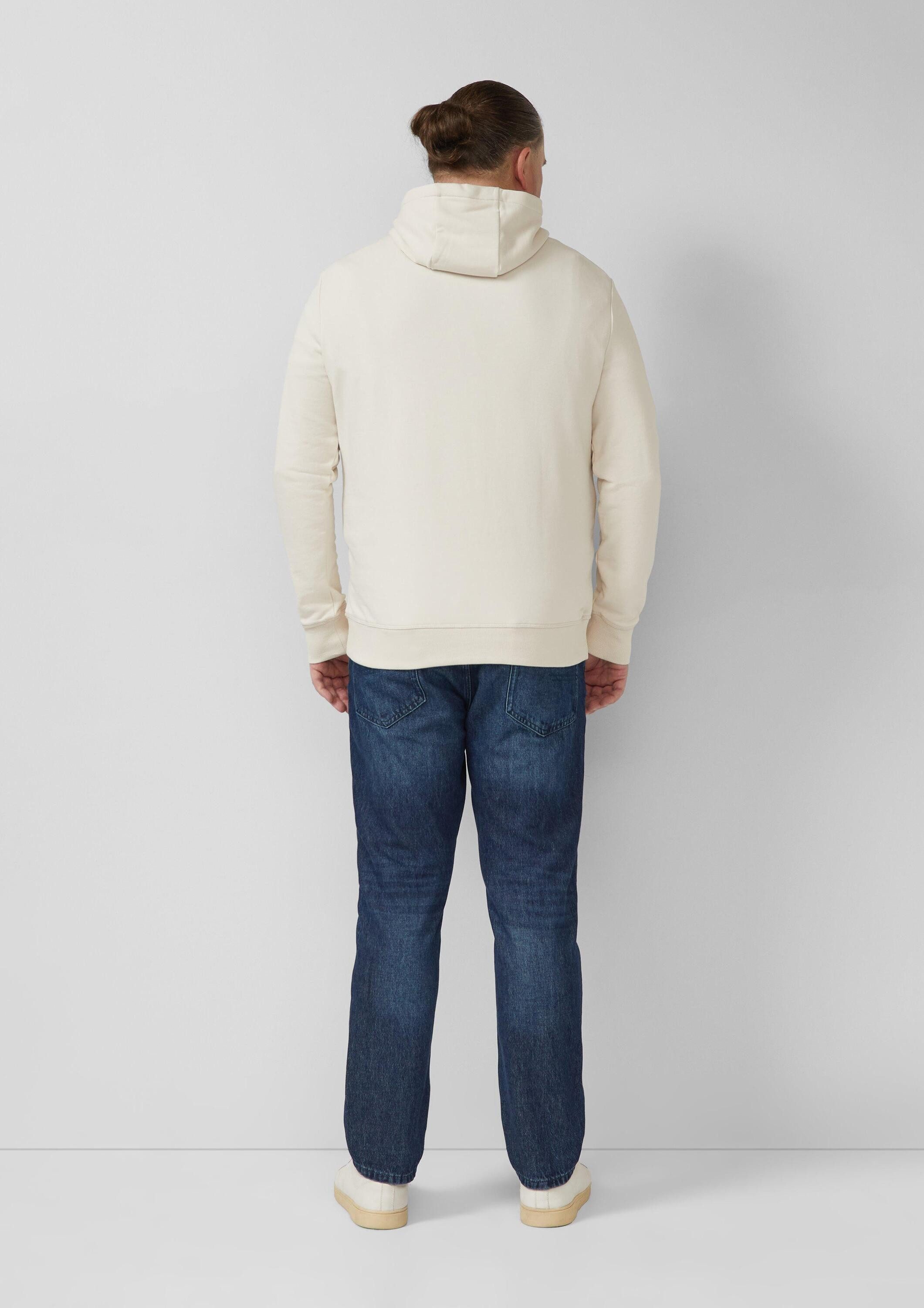 s.Oliver Sweatshirt Sweatshirt Kapuzenpullover aus Baumwollmix mit Logo-Print