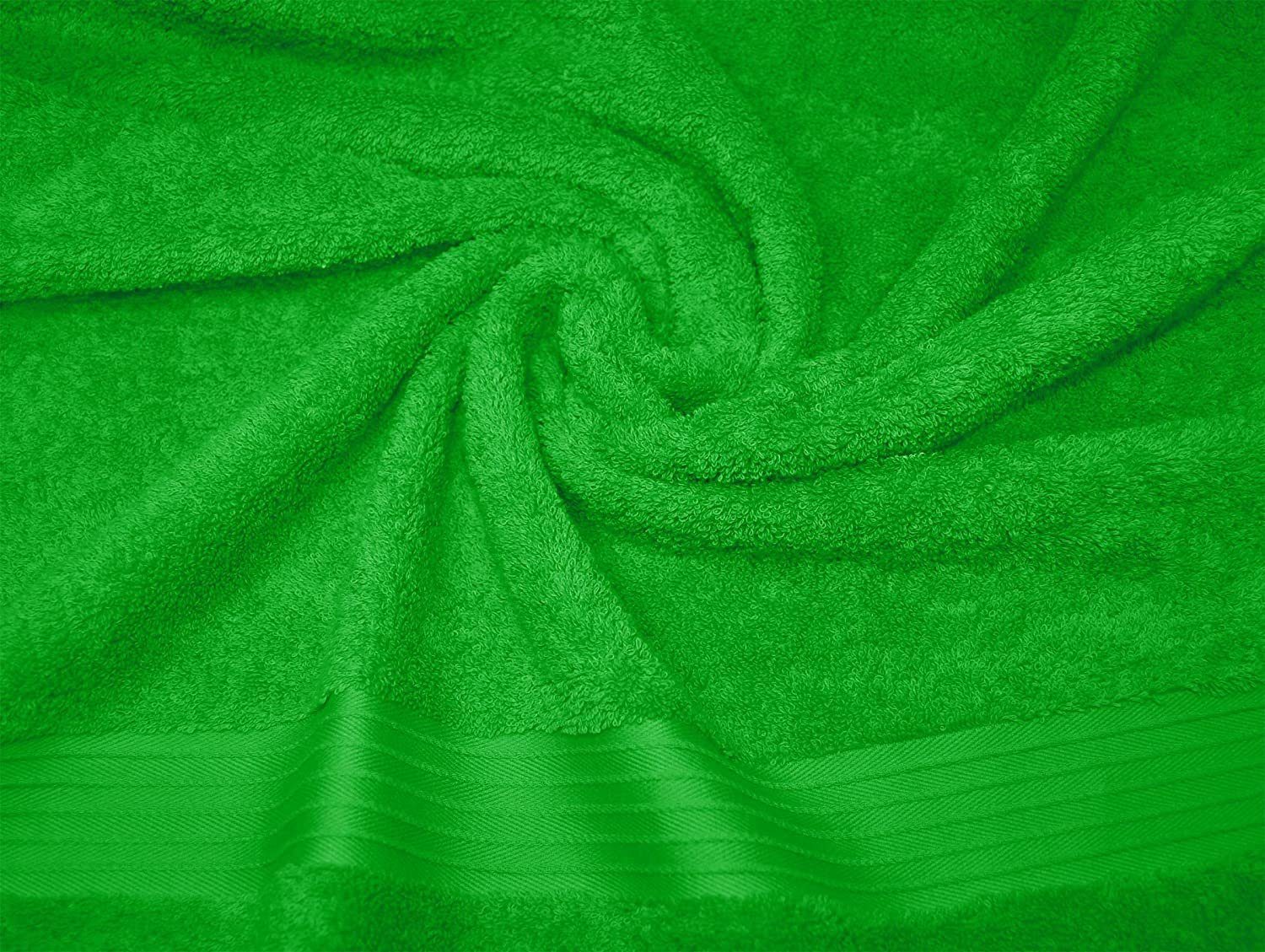 Lashuma Linz, Baumwolle Forst Saunatuch (1-St), 70x200 grün Grün cm Handtuch Großes Frottee