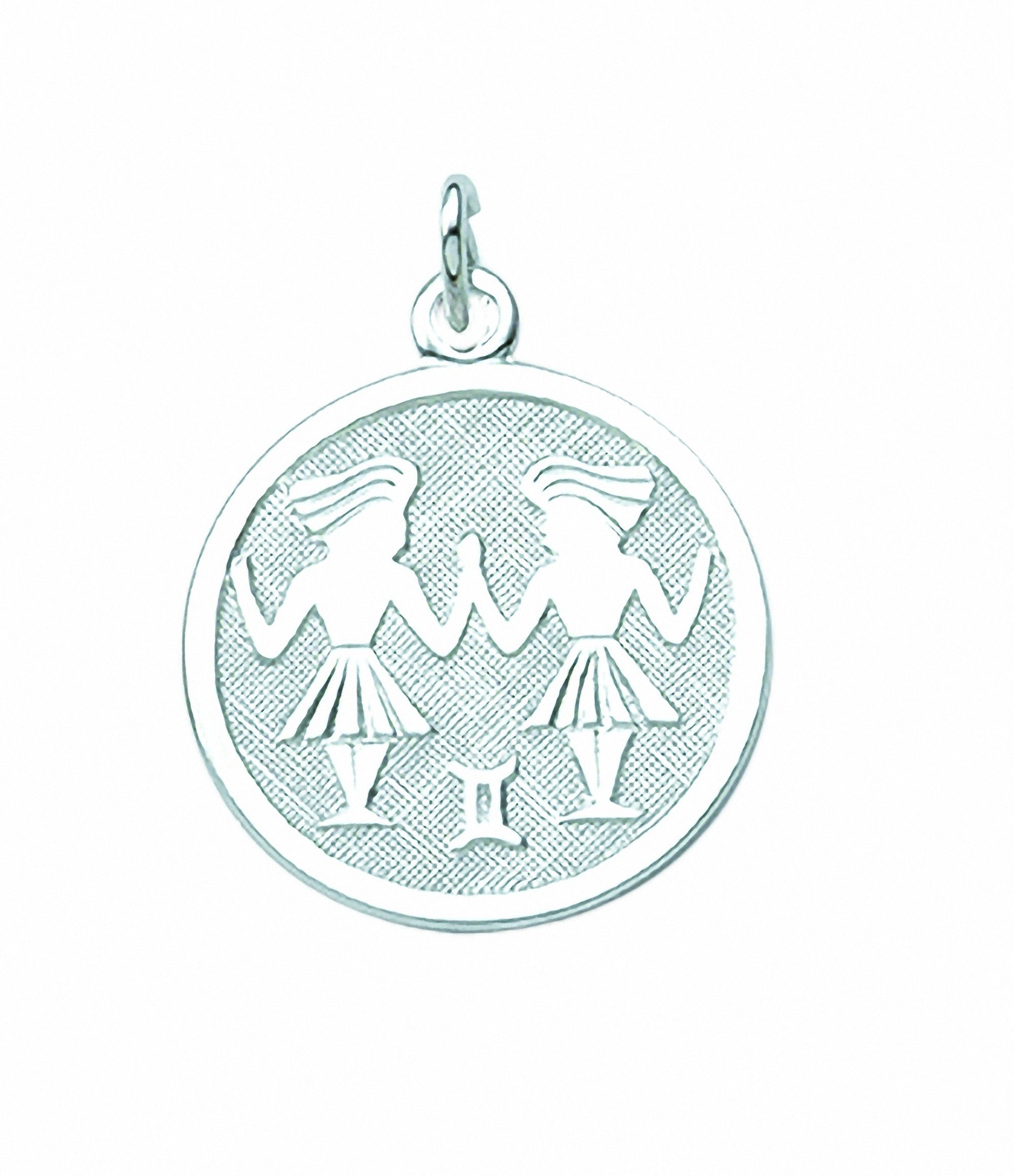 Schmuckset Silber Ø Anhänger Anhänger - Sternzeichen Halskette mit Set 15,7 925 Adelia´s Kette mit mm, Zwilling