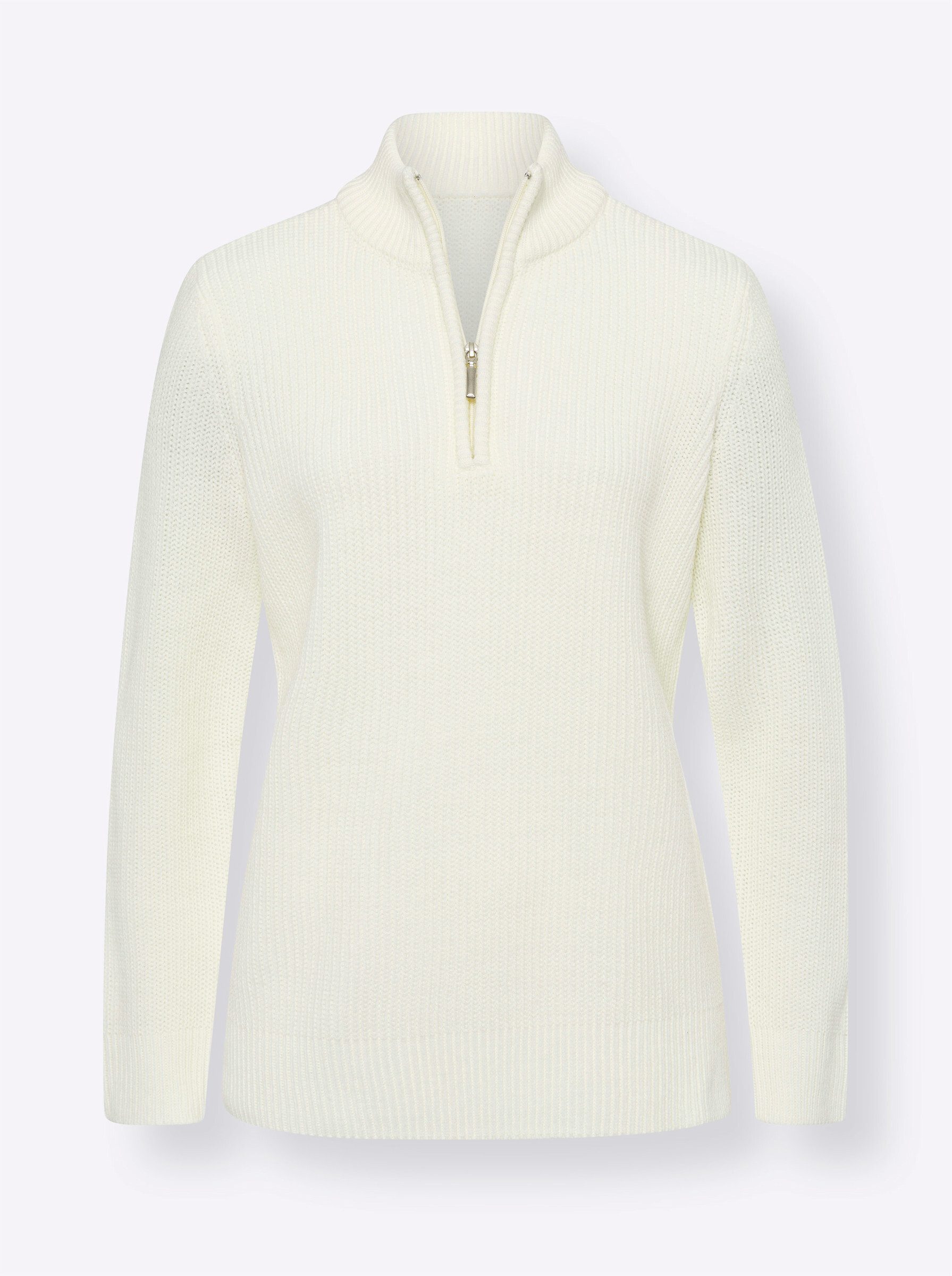 Sieh an! Strickpullover Pullover Langarm Rippoptik