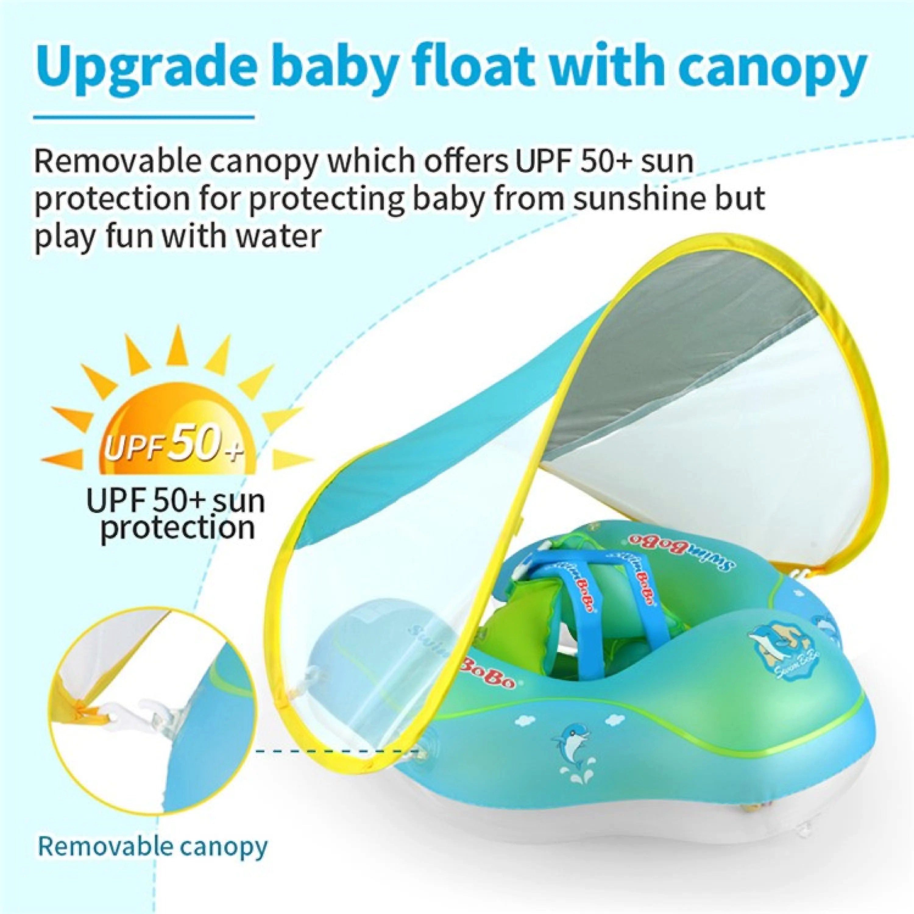 Sport-Knight® Schwimmring Baby Schwimmring – Schwimmtrainer mit Sicherheitsgurt & UV-Schutz