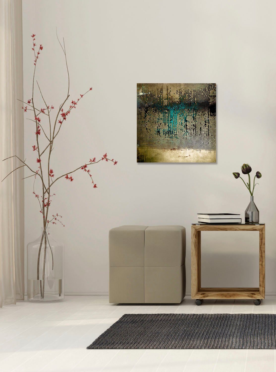 queence Acrylglasbild Abstrakte Kunst mit Gold, günstig online kaufen