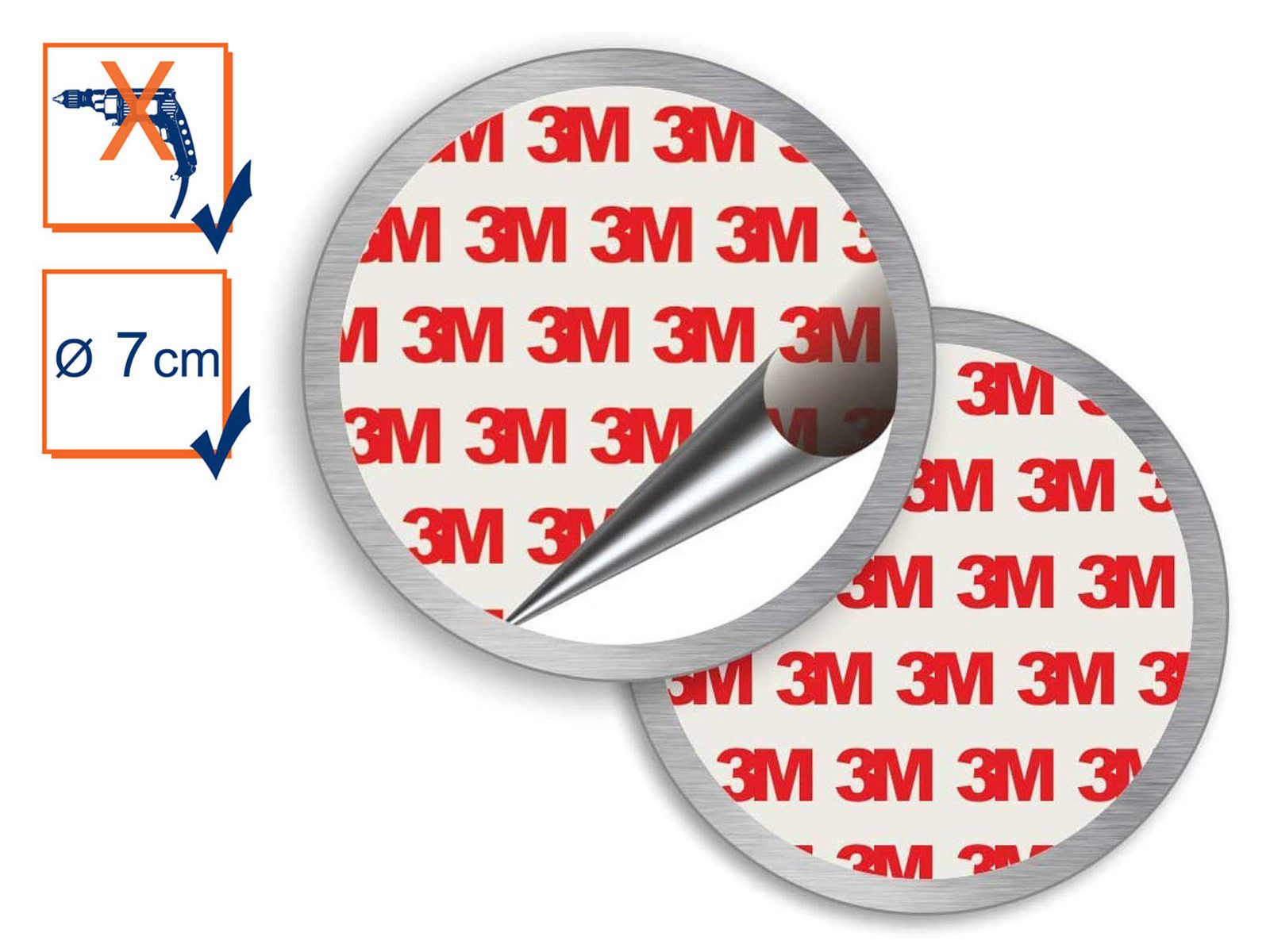 Elro Magnethalter, Magnethalterung für Rauchmelder Magnetbefestigung Magnete Ø 7cm