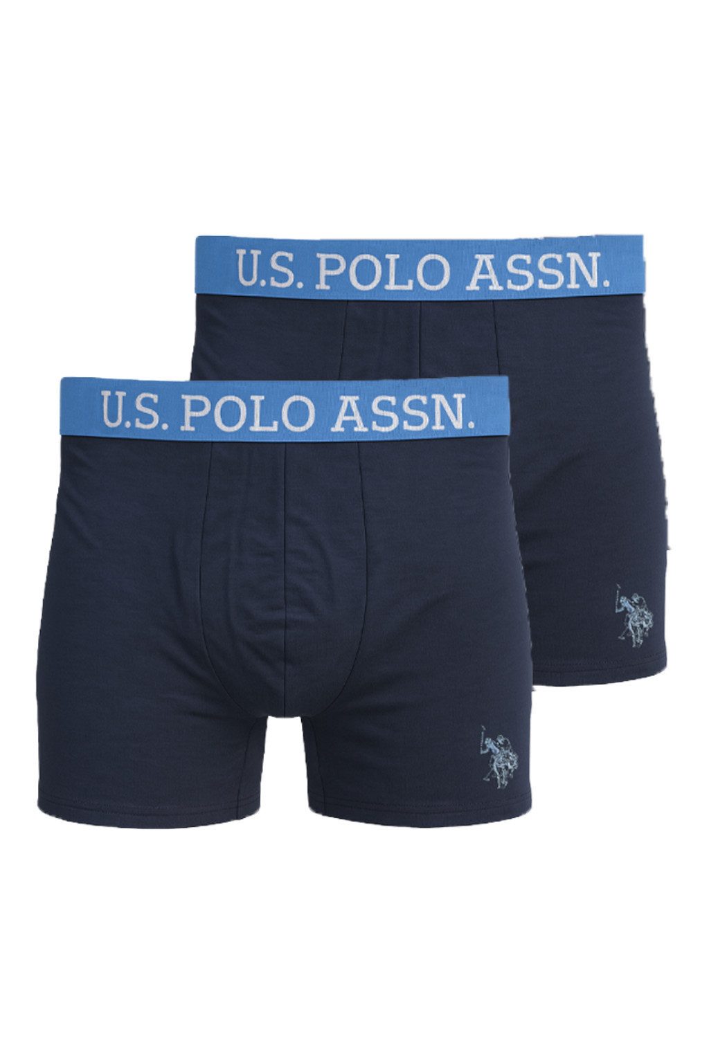 U.S. Polo Assn. Boxershorts Unterwäsche US16133 (Baumwolle) navyblau Herren - 2 Stück