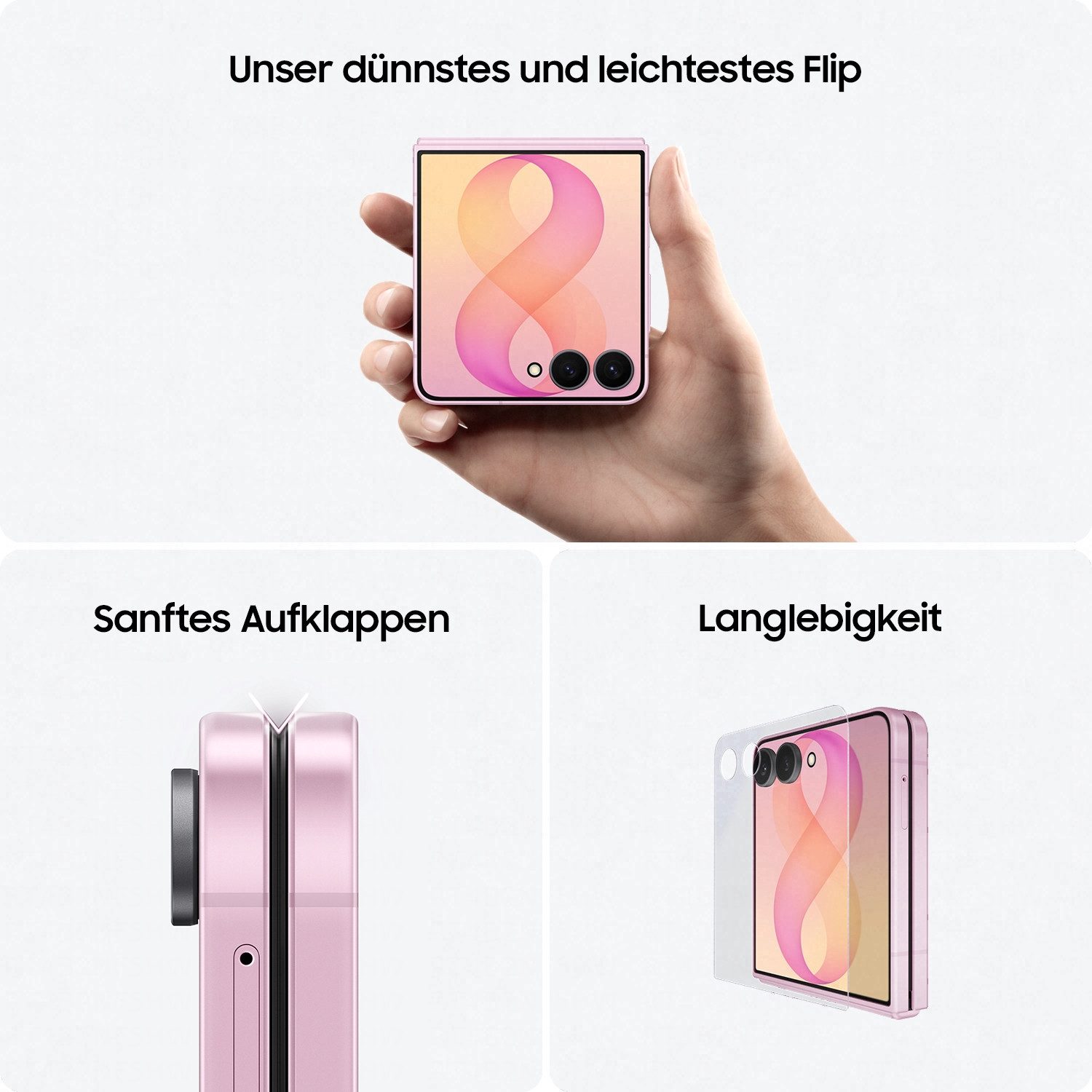 Samsung Z Flip8 Smartphone (17,41 cm/6,9 Zoll, 256 GB Speicherplatz, 50 MP Kamera)