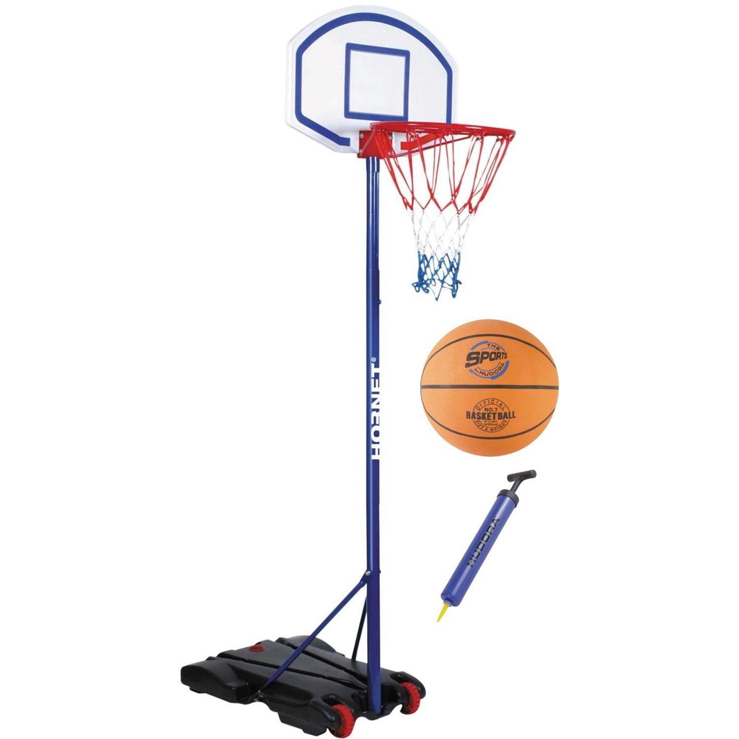 Hudora Basketballkorb 71570/622/6146 3er Set Basketballständer Hornet + Ball & Pumpe