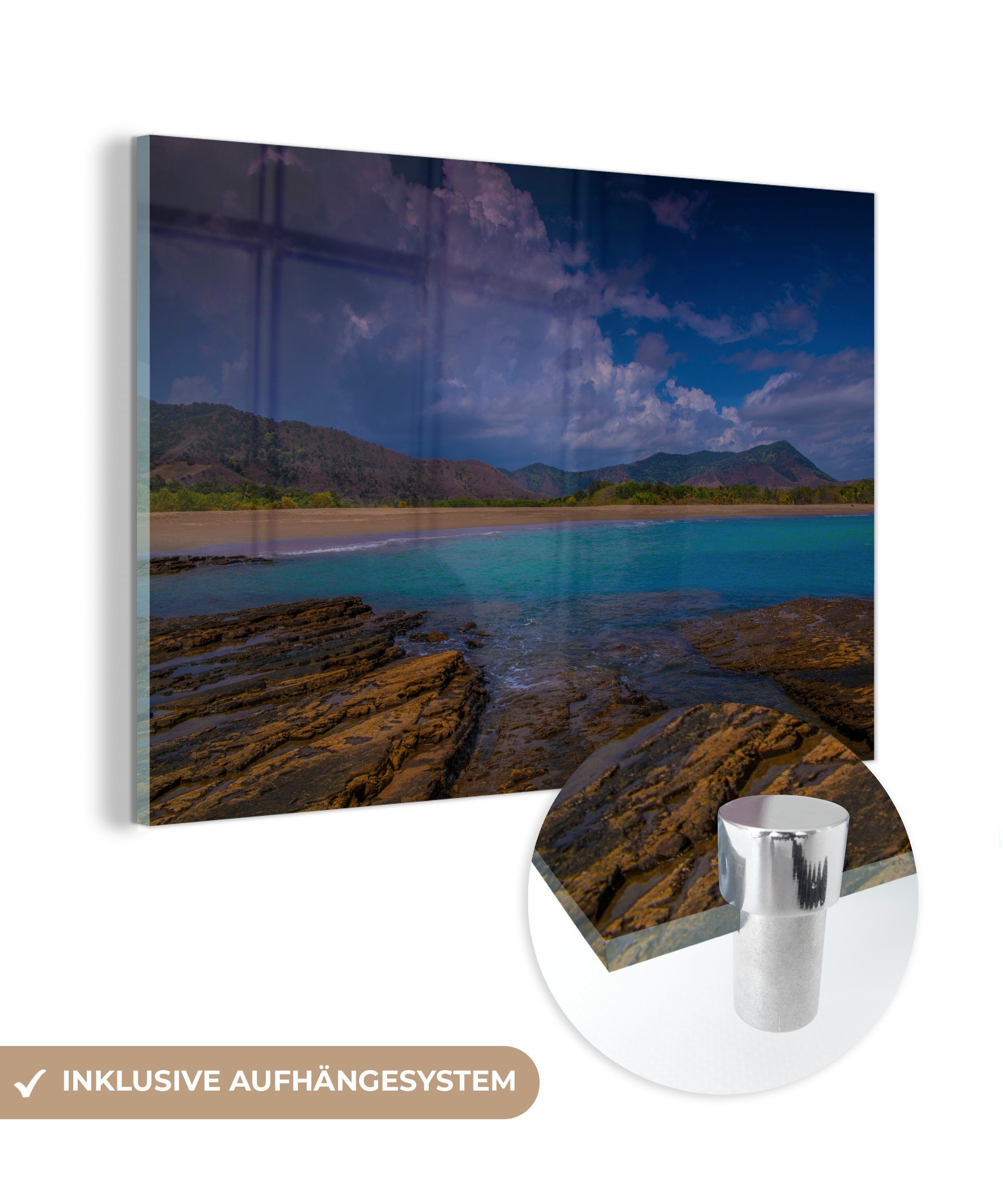 MuchoWow Acrylglasbild Panorama von Neukaledonien, (1 St), Acrylglasbilder Wohnzimmer & Schlafzimmer