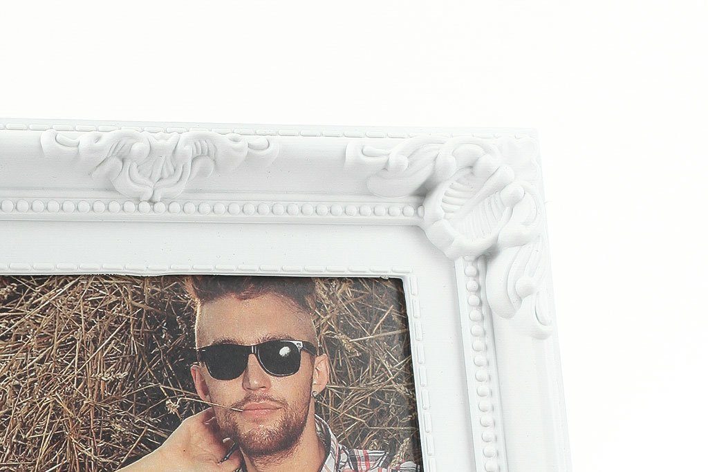 Levandeo® Bilderrahmen, 3er Set Fotorahmen je 1 Foto weiß 13x18 - Barock La günstig online kaufen