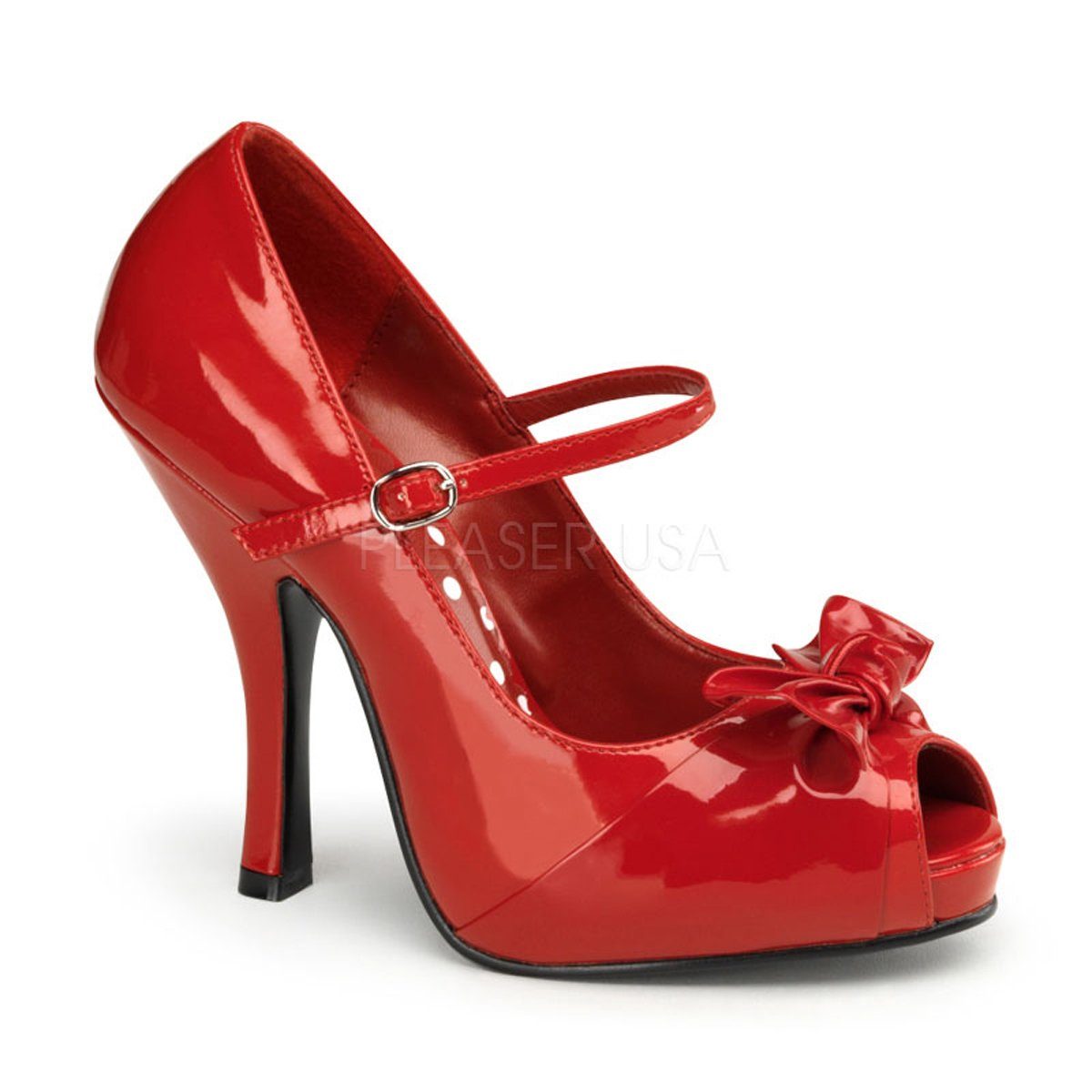 Pin Up Couture Pin Up Couture Mary Janes CUTIEPIE-08 - Lack Rot High-Heel-Pumps