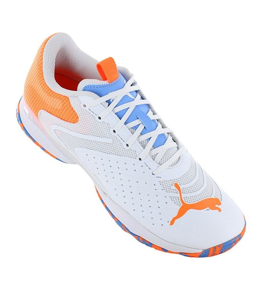 PUMA Solarattack RCT Allcourt weiss/blau/orange Herren Tennisschuh
