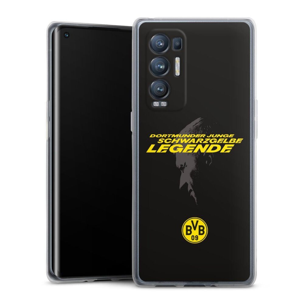 DeinDesign Handyhülle Marco Reus Borussia Dortmund BVB Danke Marco Schwarzgelbe Legende, Oppo Find X3 Neo Silikon Hülle Bumper Case Handy Schutzhülle