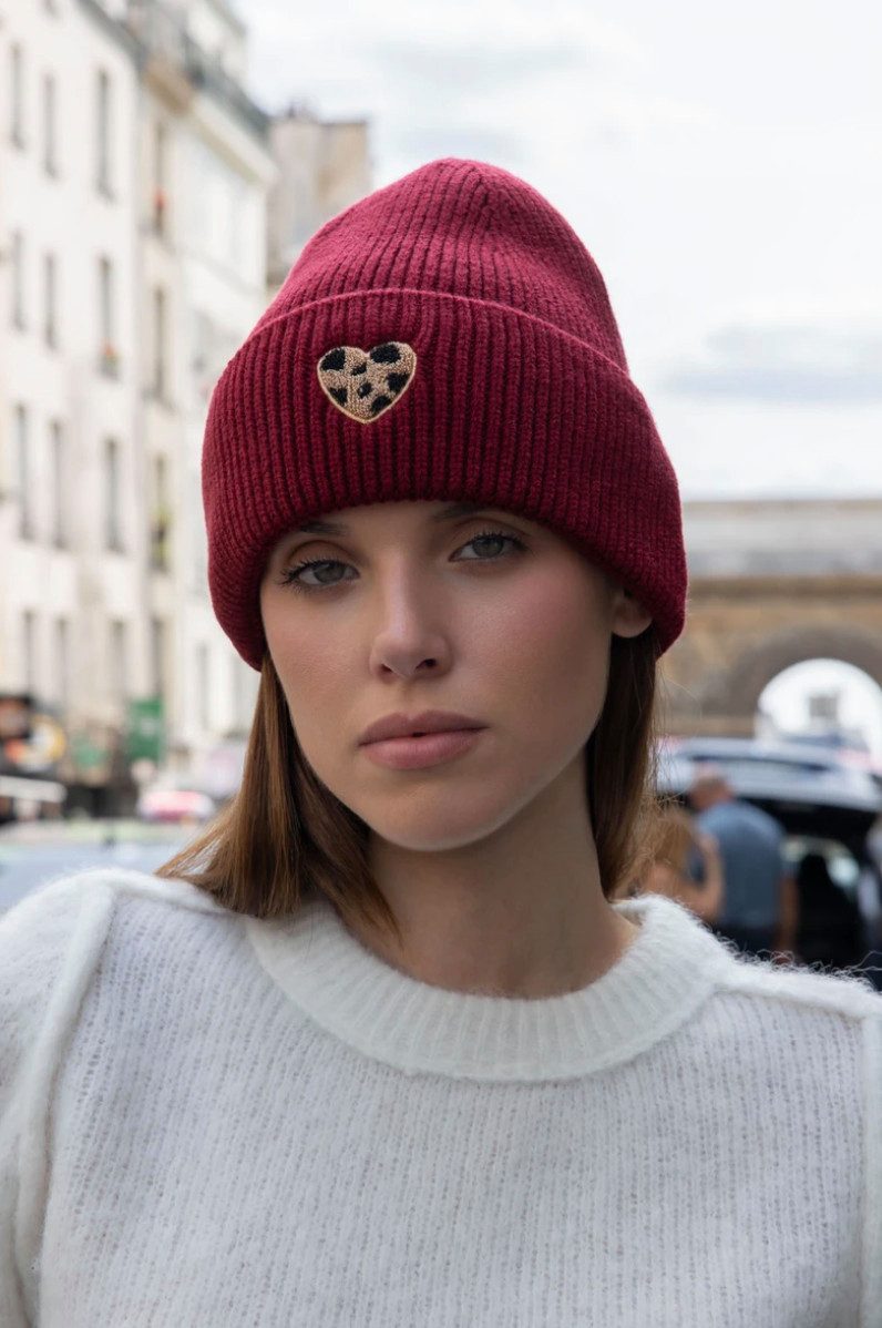 von Herzen Beanie Mütze mit Leoherzchen - Beanie Leoherz - Onesize - Geripp günstig online kaufen