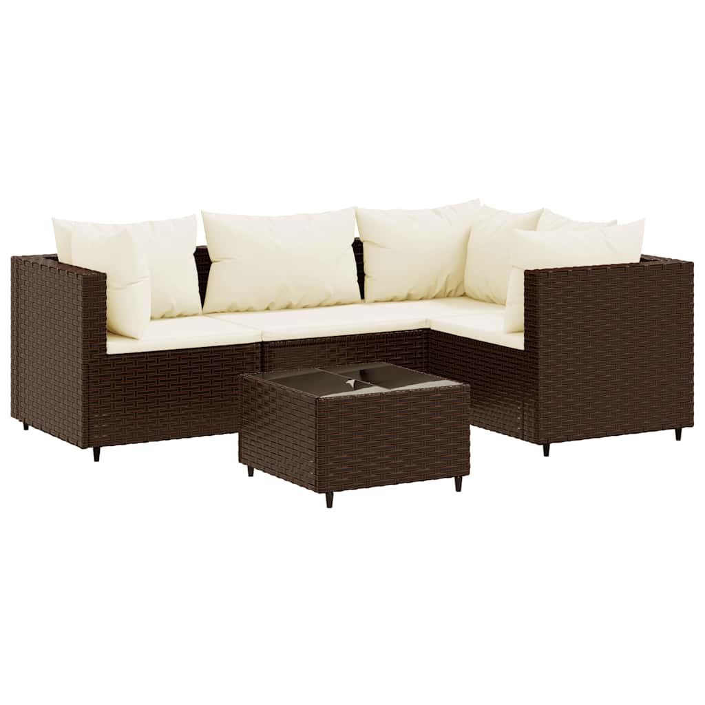 vidaXL Gartenlounge-Set 5-tlg. Garten-Lounge-Set mit Kissen günstig online kaufen