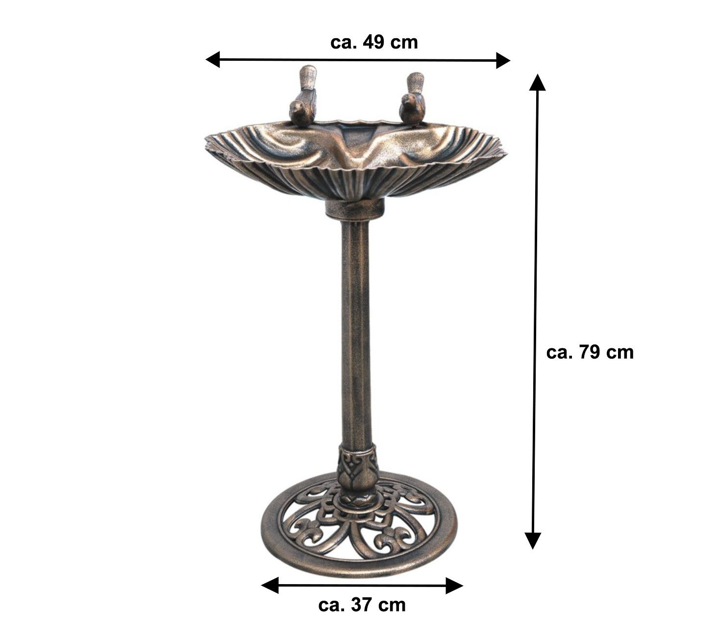 Garden Pleasure Vogeltränke stehend aus Kunstoff, Vogeltränke, Wassertränke für Vögel