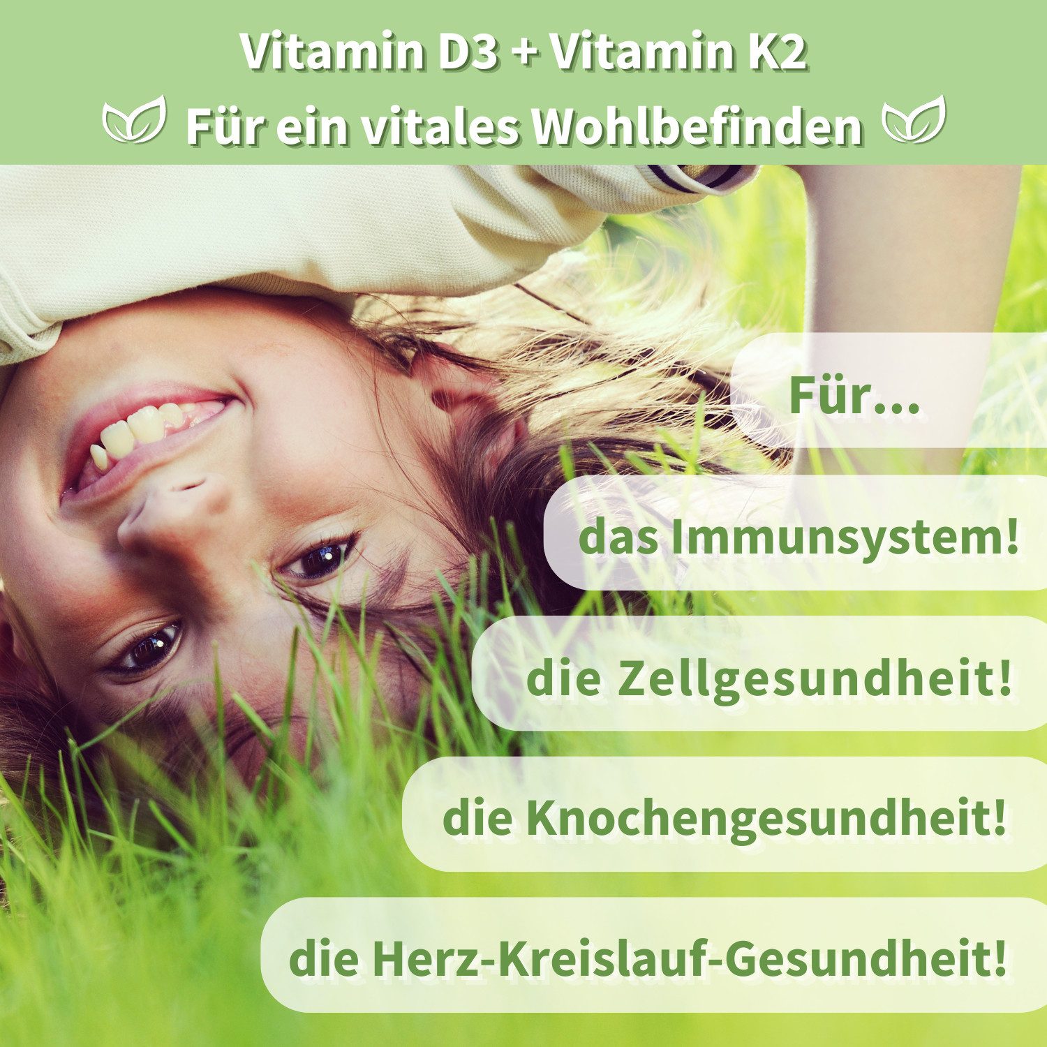 VitaCrest Vitamin D3 + K2 für Kinder ab 1 Jahr – geschmacksneutrale Tropfen, 10 ml, Laktosefrei, Glutenfrei