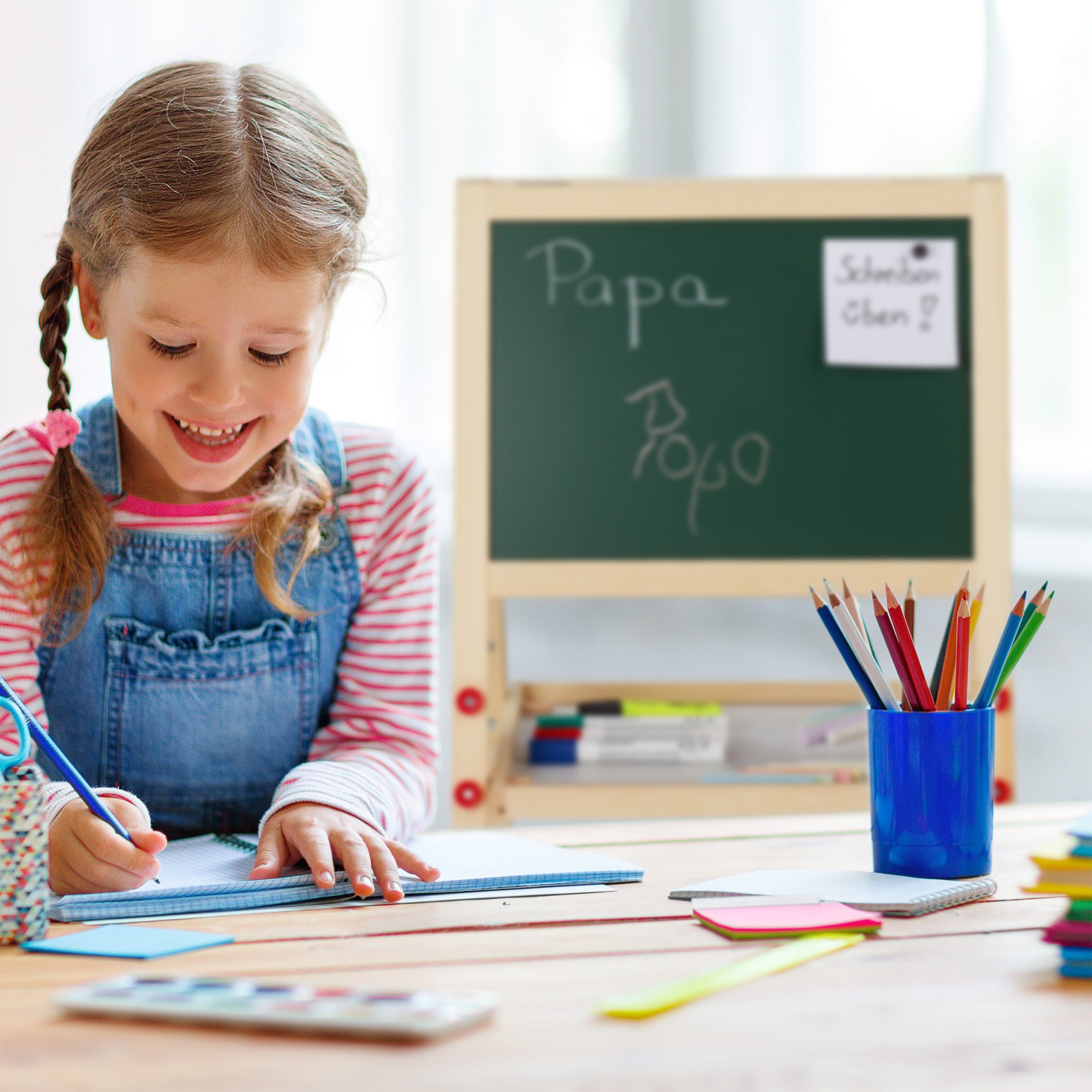 relaxdays Standtafel Kinder mit Whiteboard günstig online kaufen