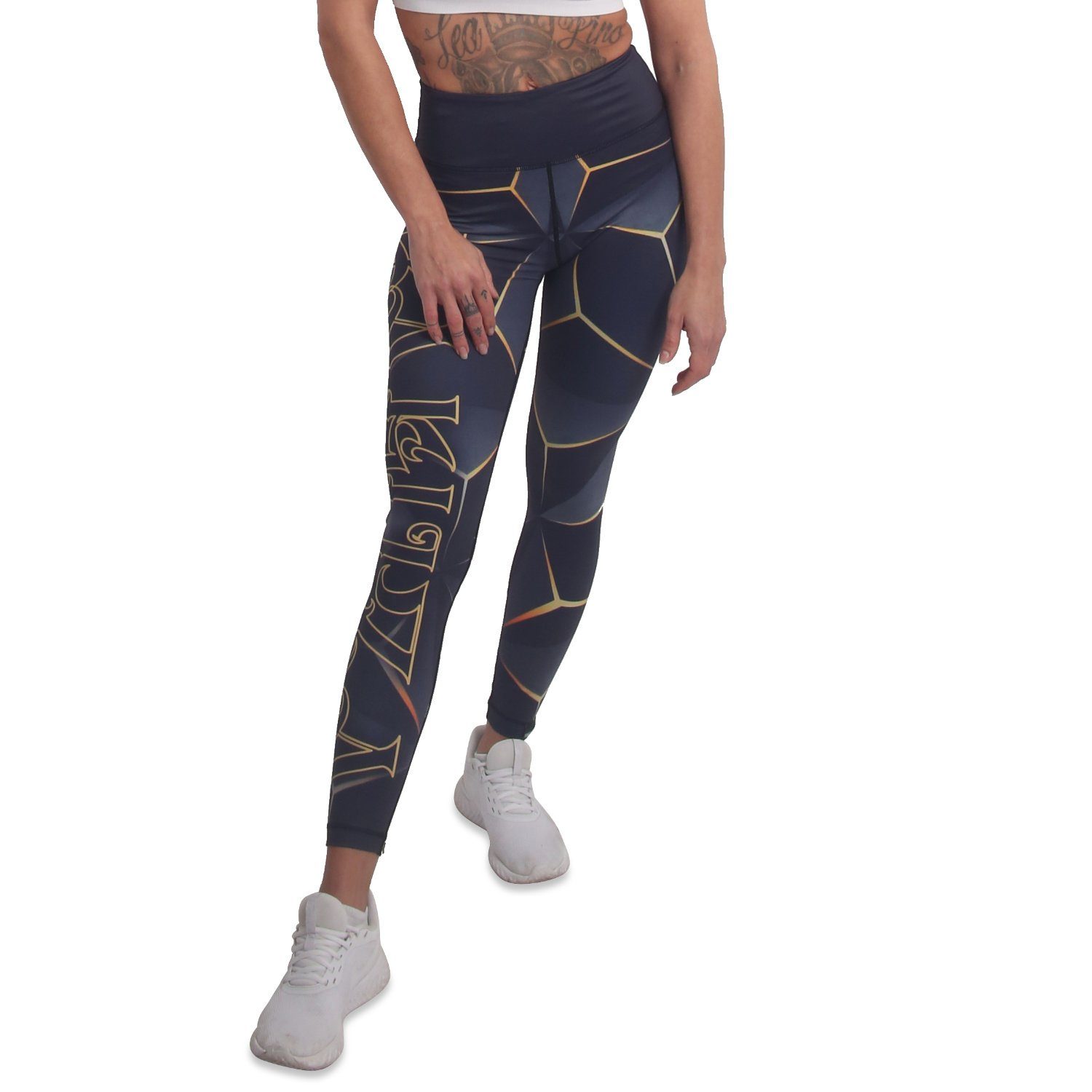 YAKUZA Leggings Rhomb mit mittelhohem Bund und integrierter Einschubtasche