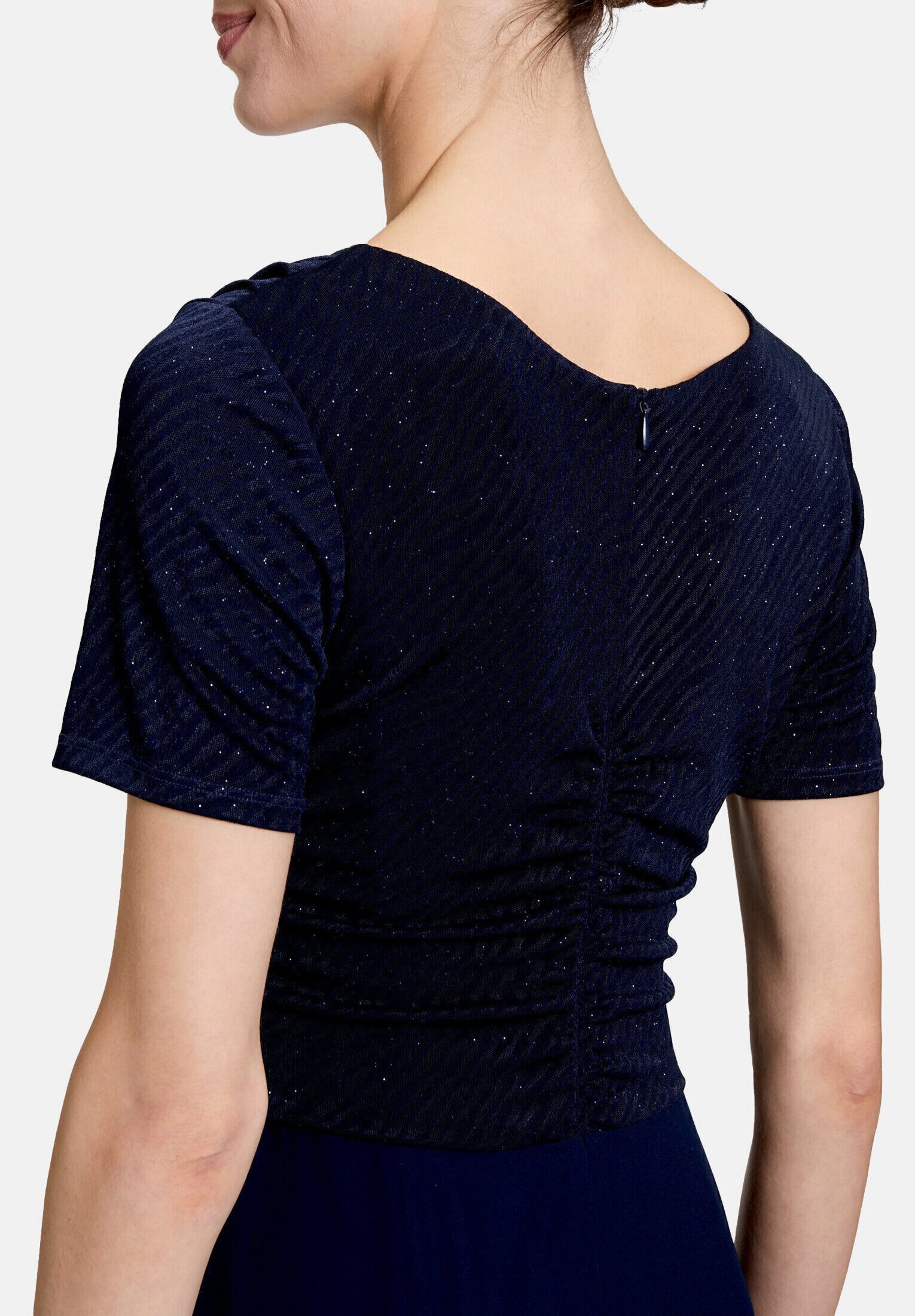 Vera Mont Cocktailkleid Damen im Glitzer-Look Materialmix